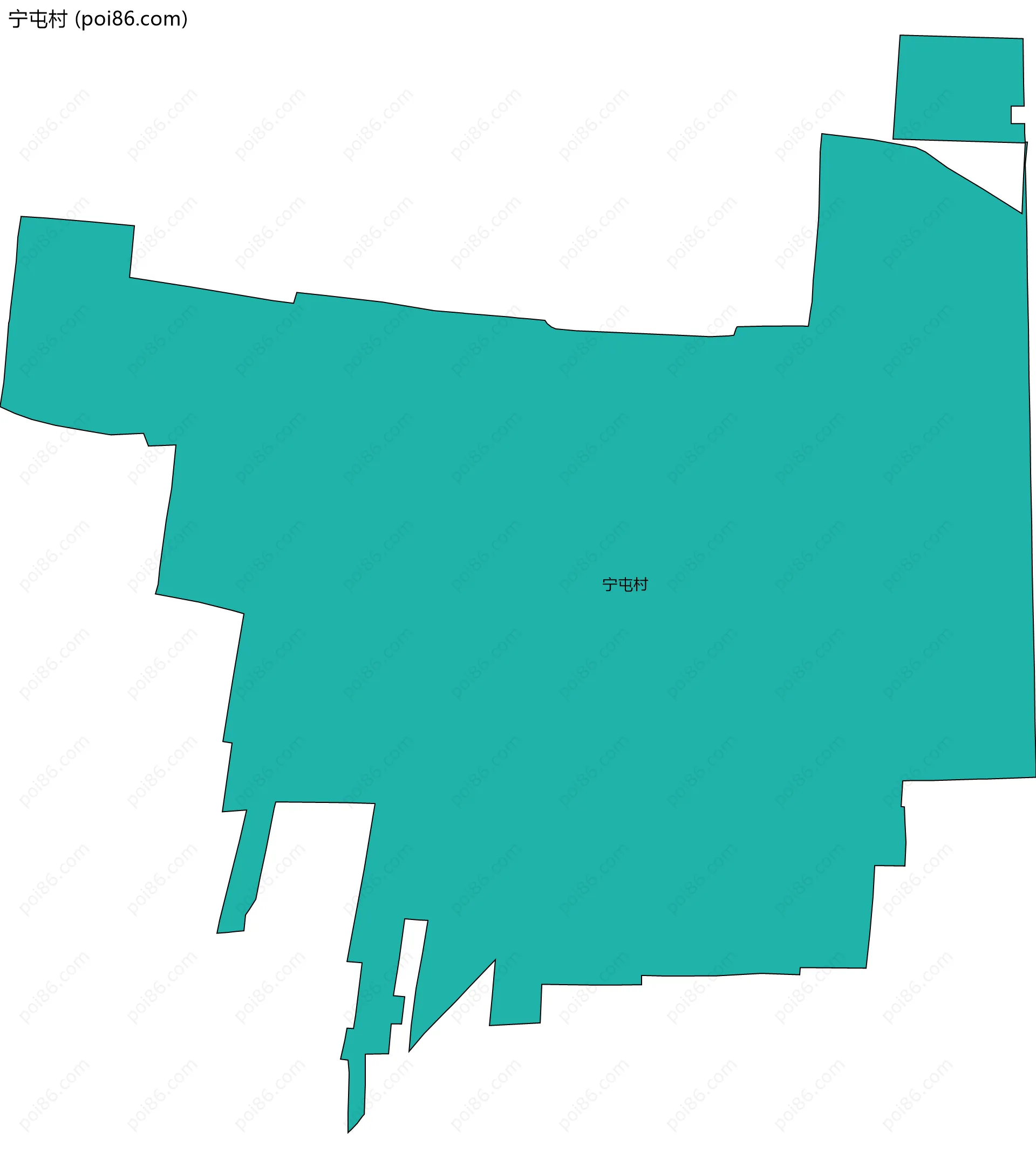 宁屯村边界地图