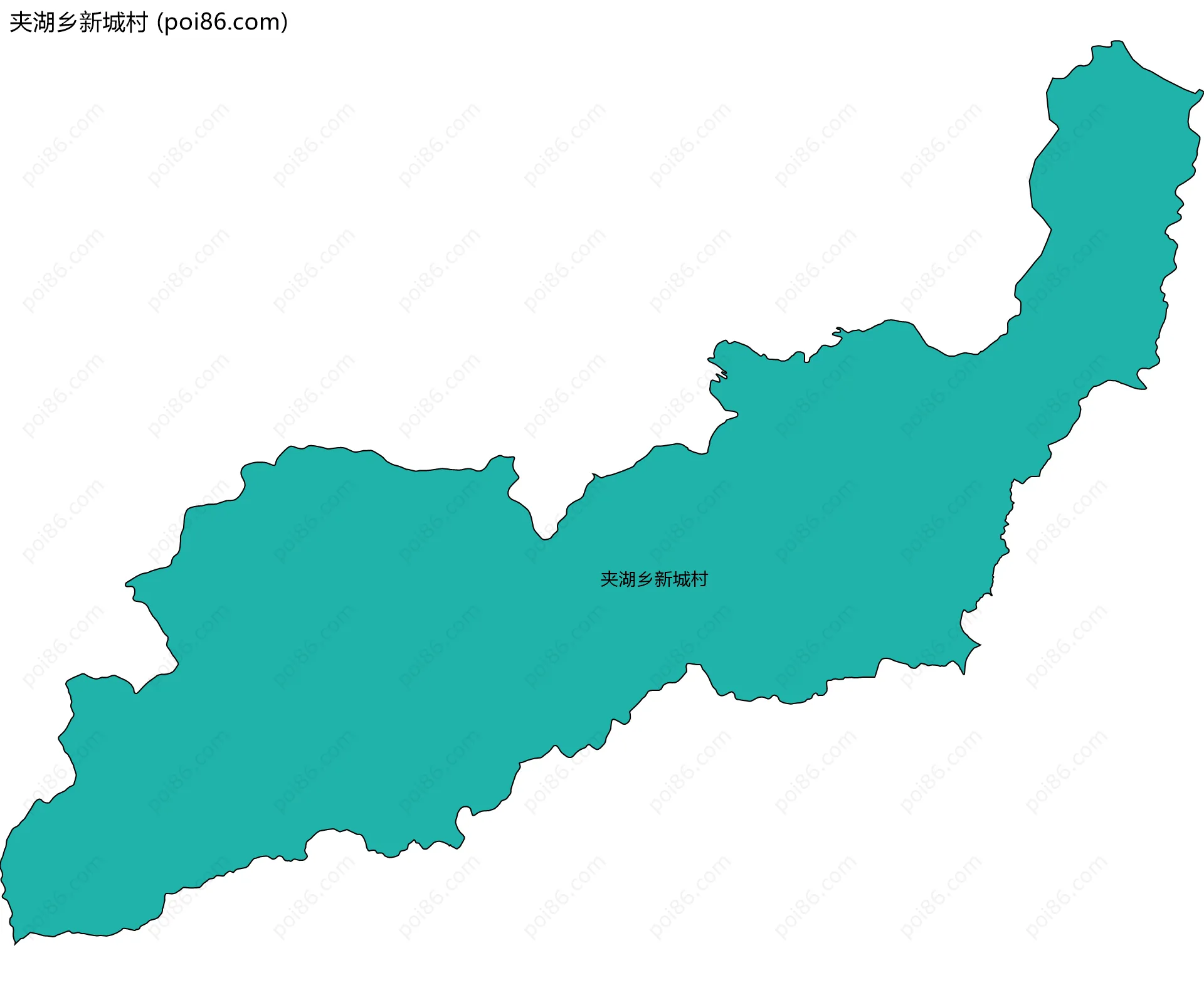 夹湖乡新城村边界地图
