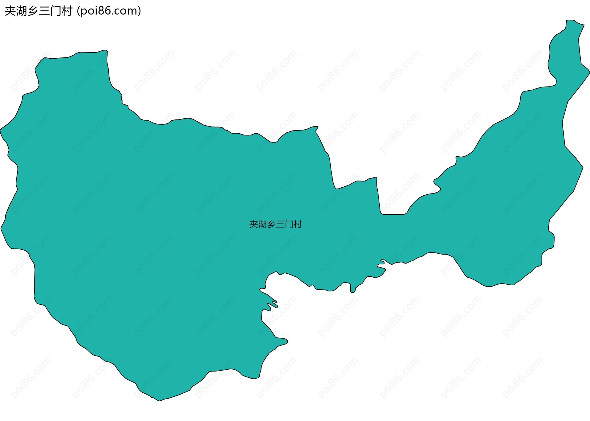 夹湖乡三门村边界地图