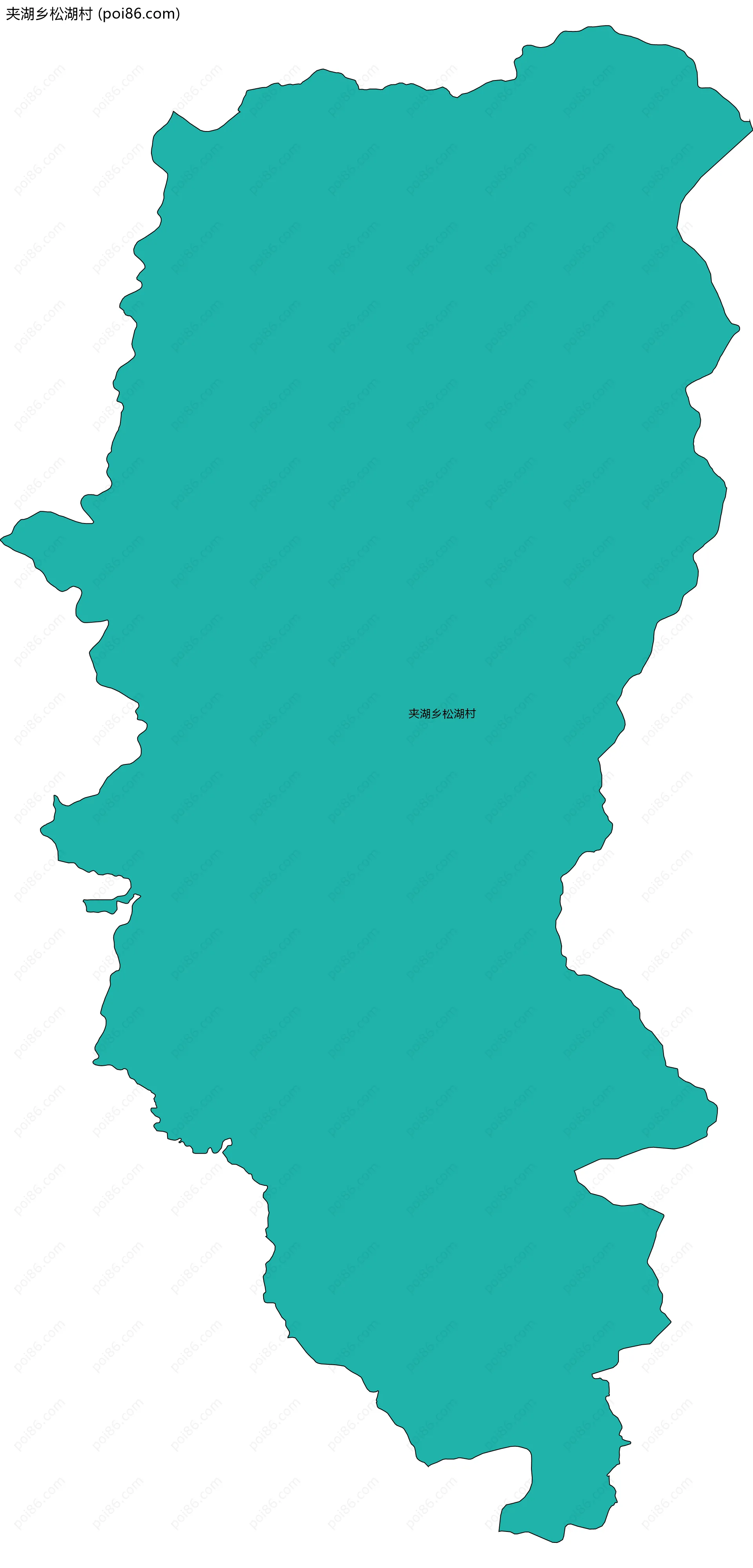 夹湖乡松湖村边界地图