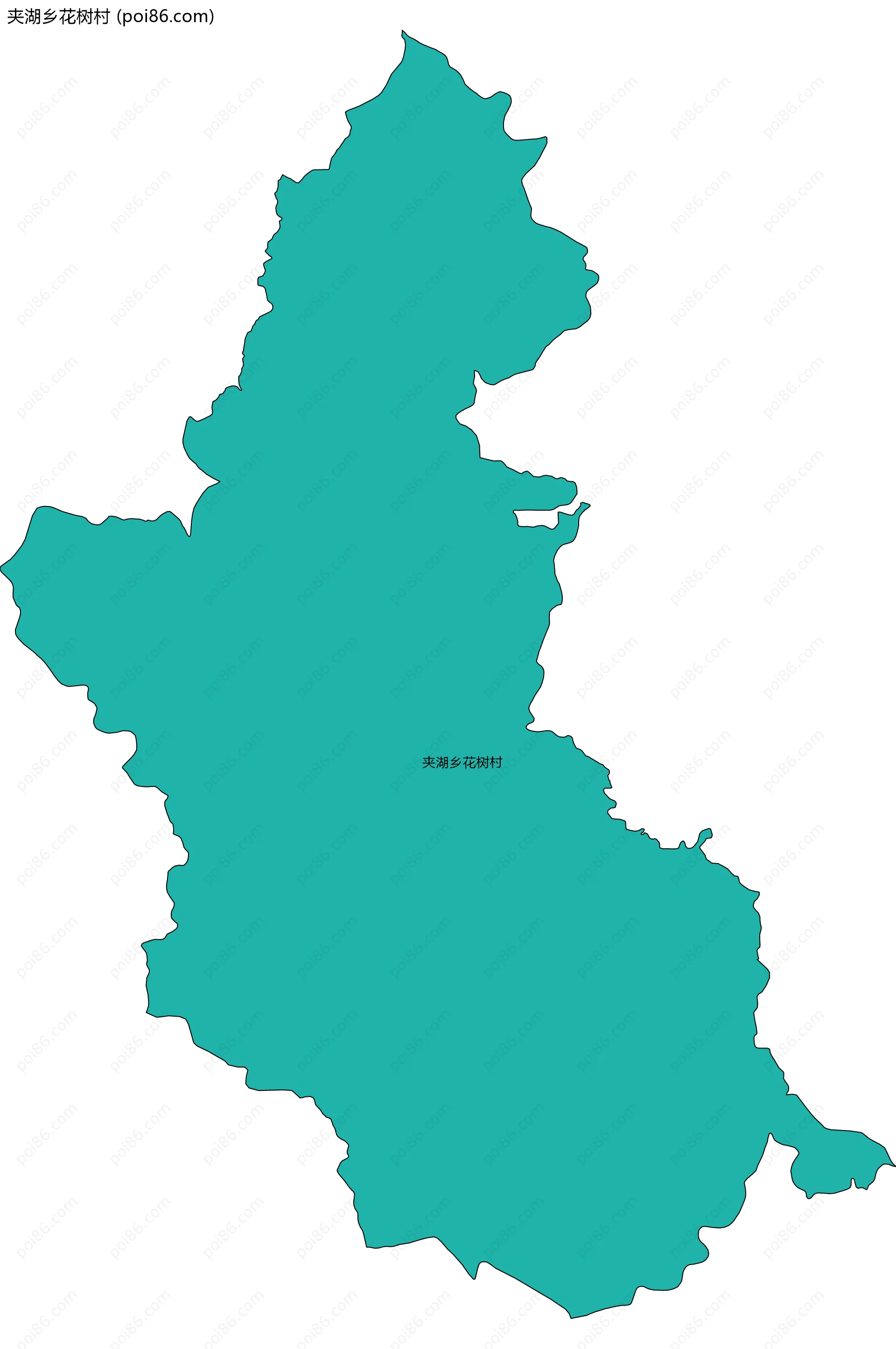 夹湖乡花树村边界地图