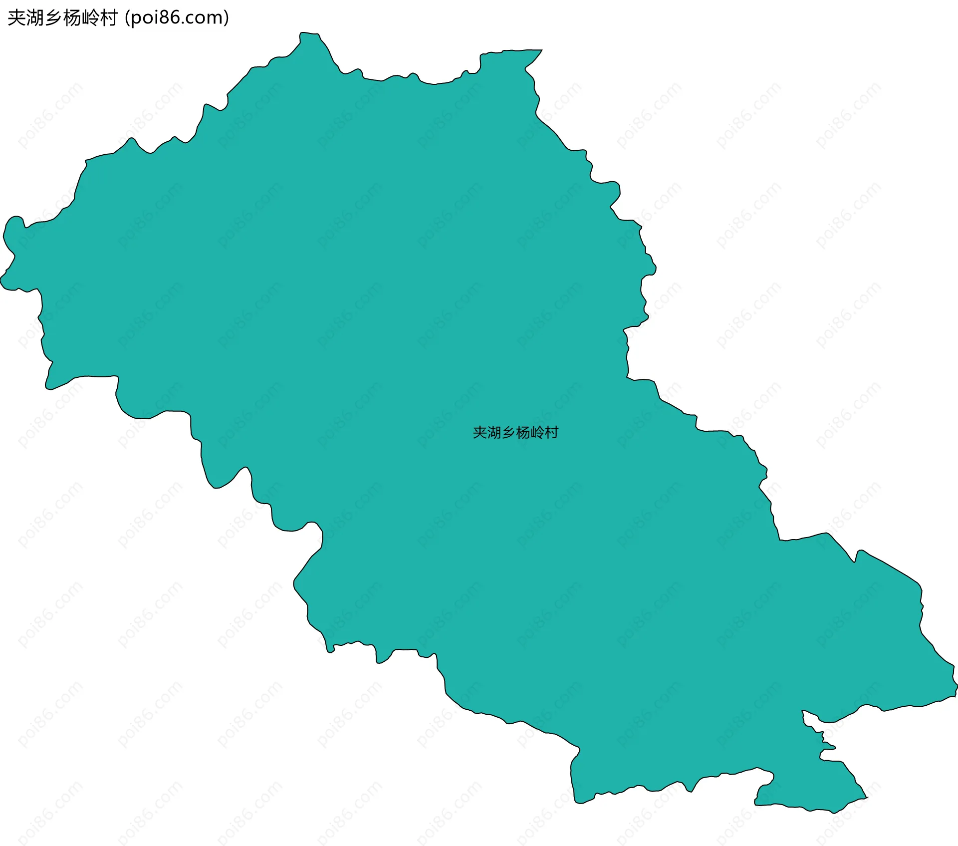 夹湖乡杨岭村边界地图
