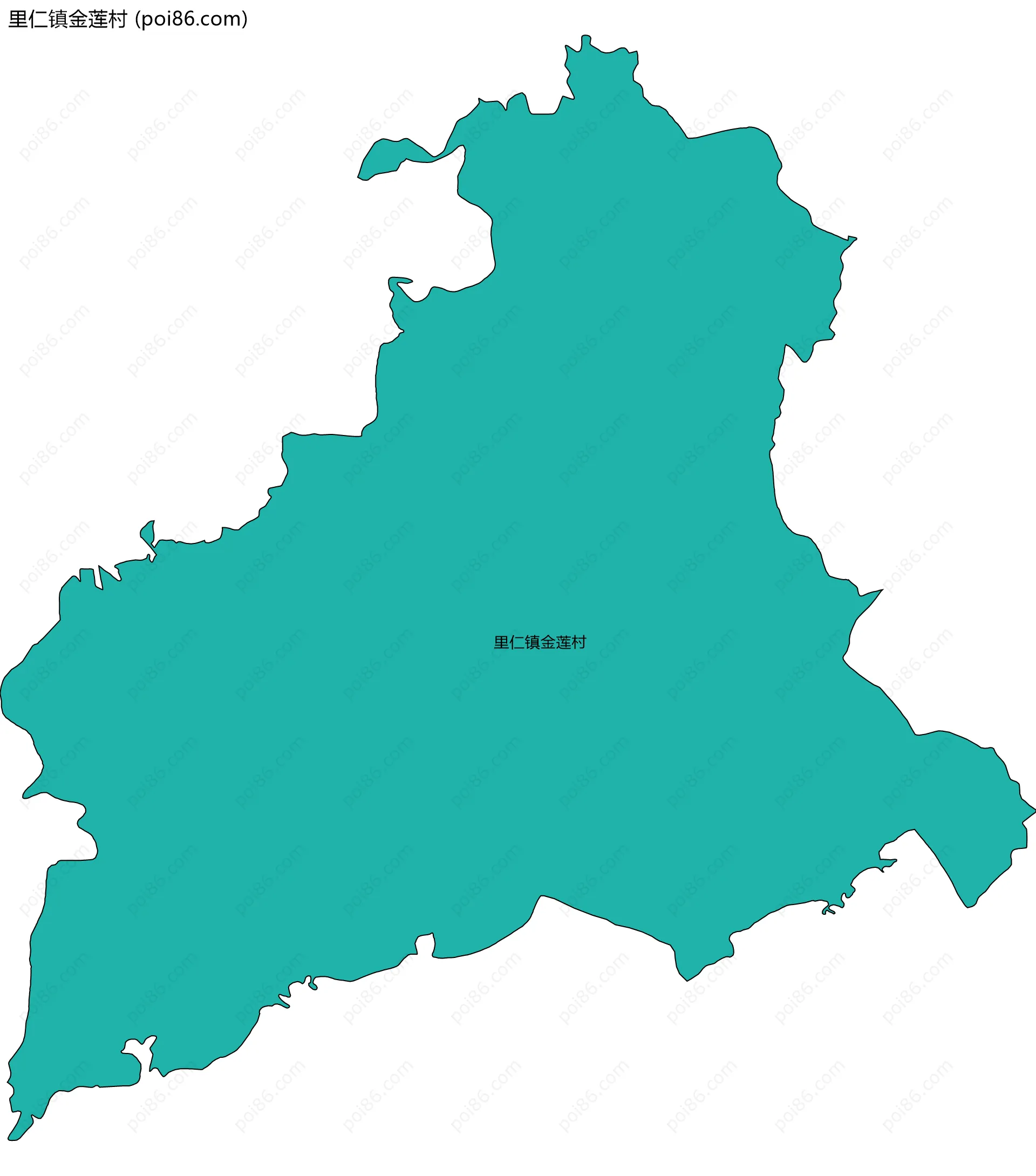 里仁镇金莲村边界地图