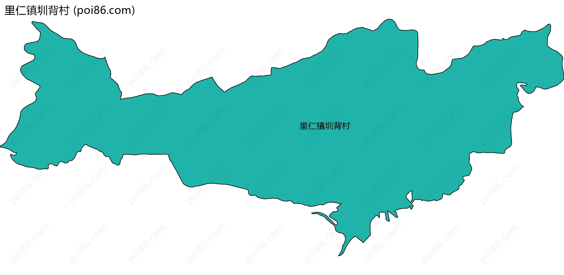 里仁镇圳背村边界地图