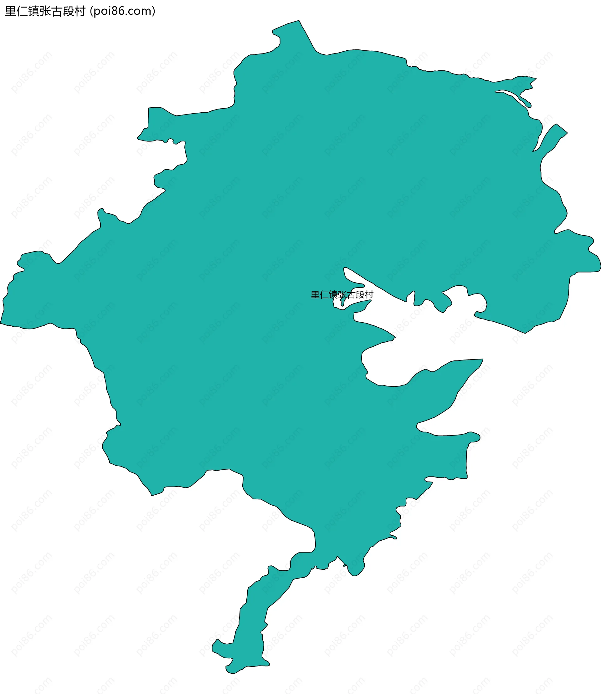 里仁镇张古段村边界地图