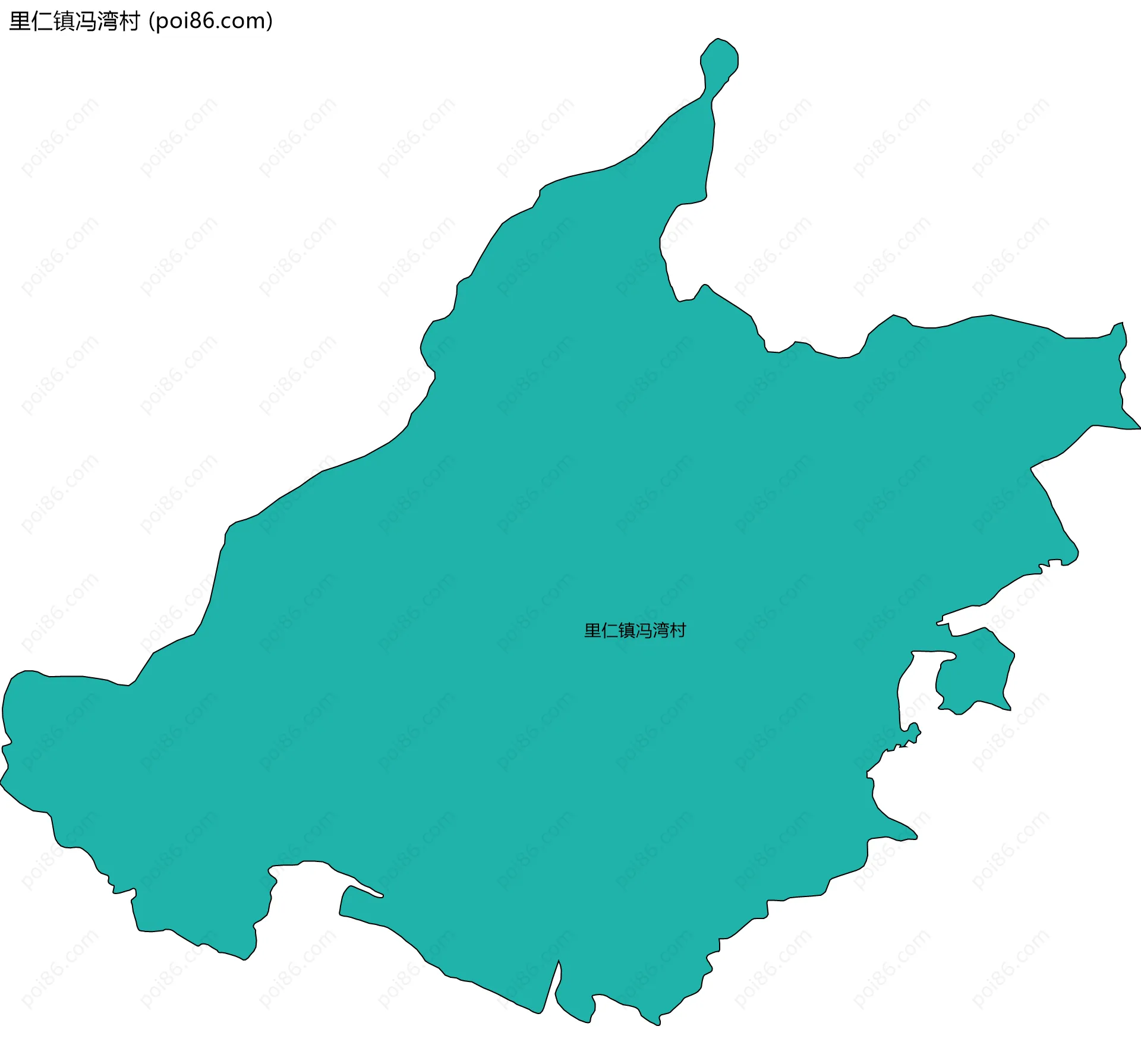 里仁镇冯湾村边界地图