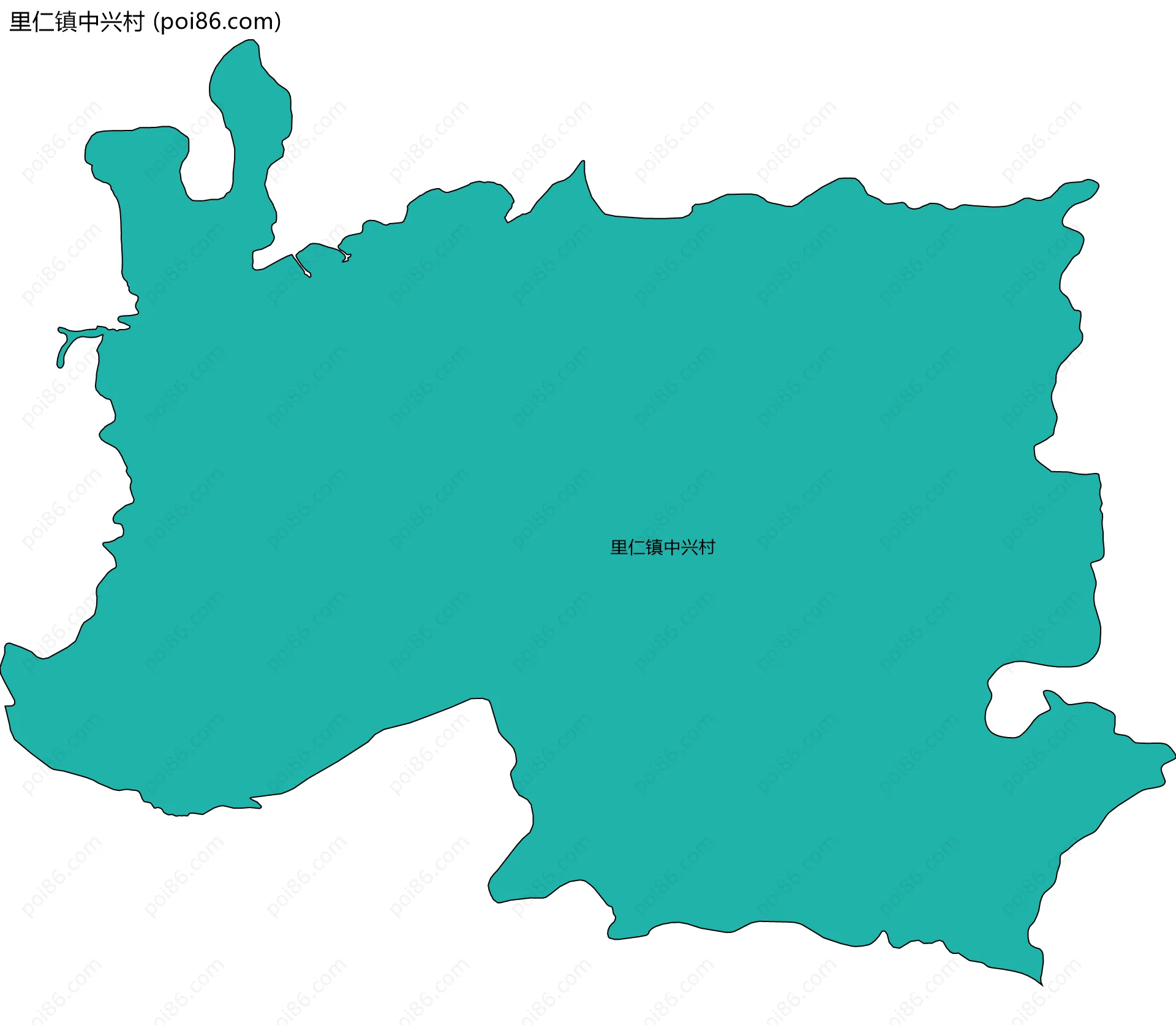 里仁镇中兴村边界地图