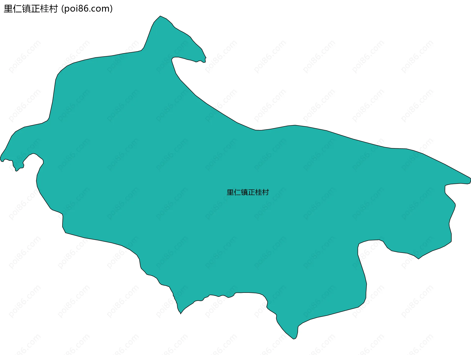 里仁镇正桂村边界地图