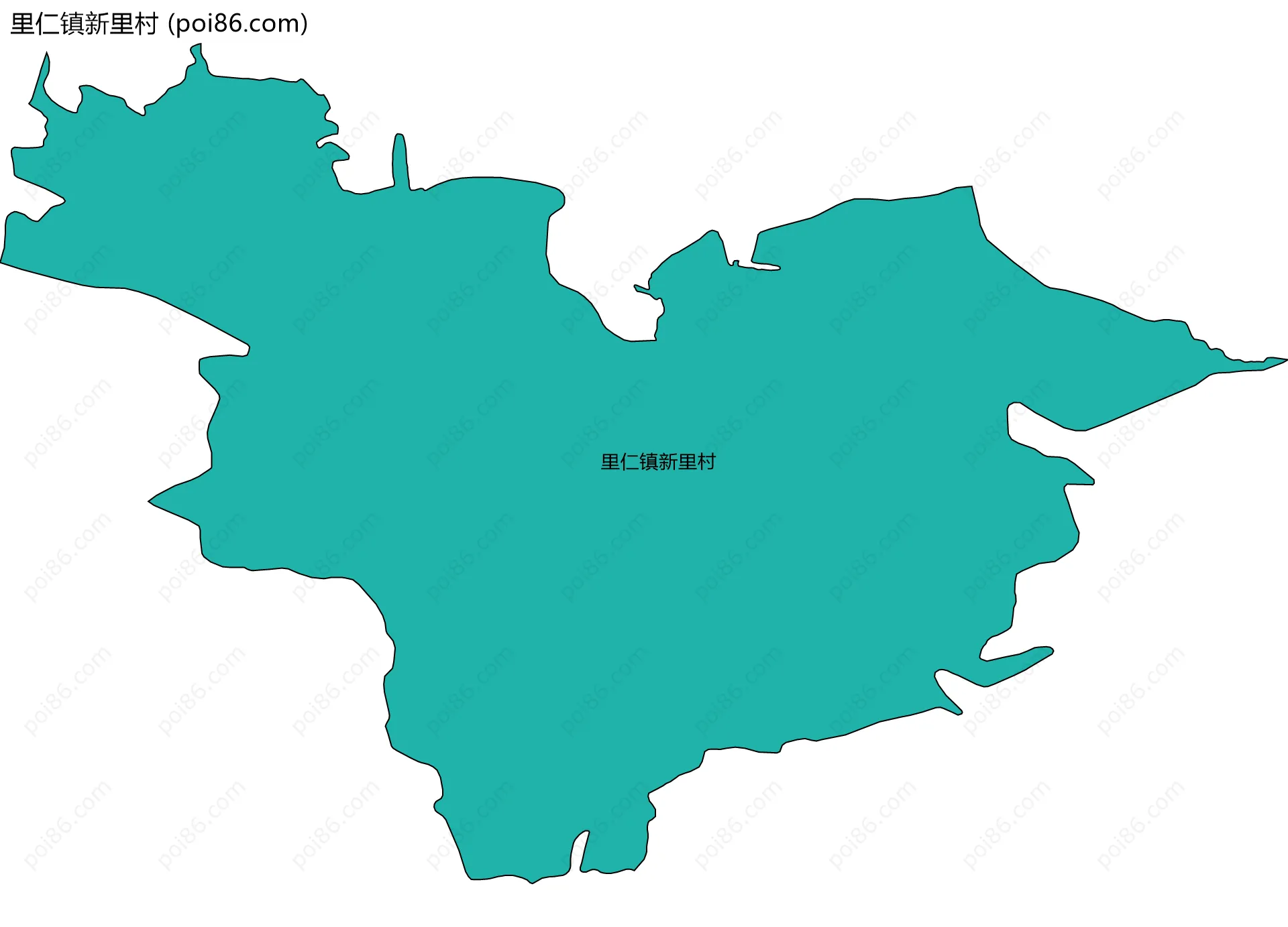 里仁镇新里村边界地图