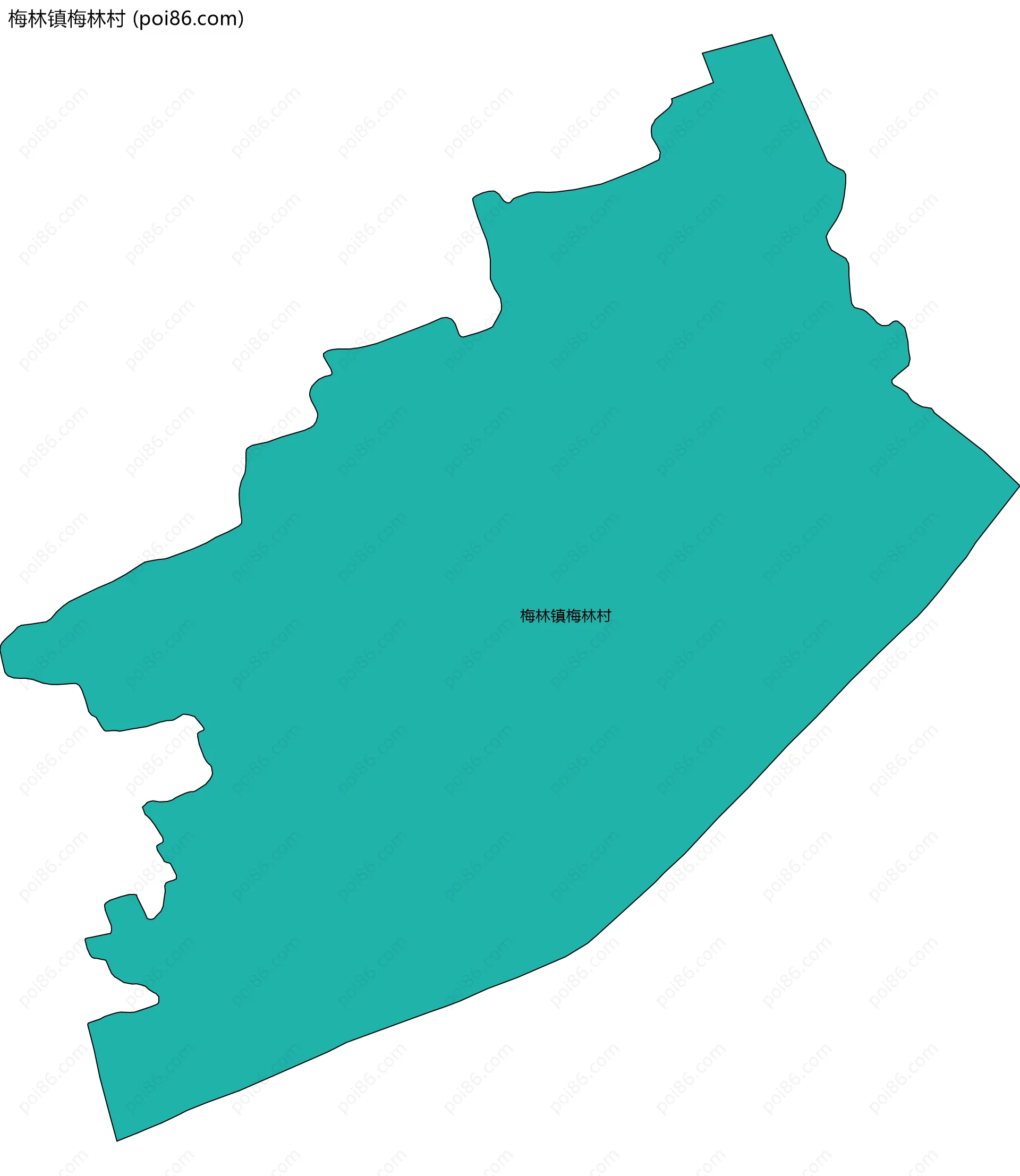 梅林镇梅林村边界地图