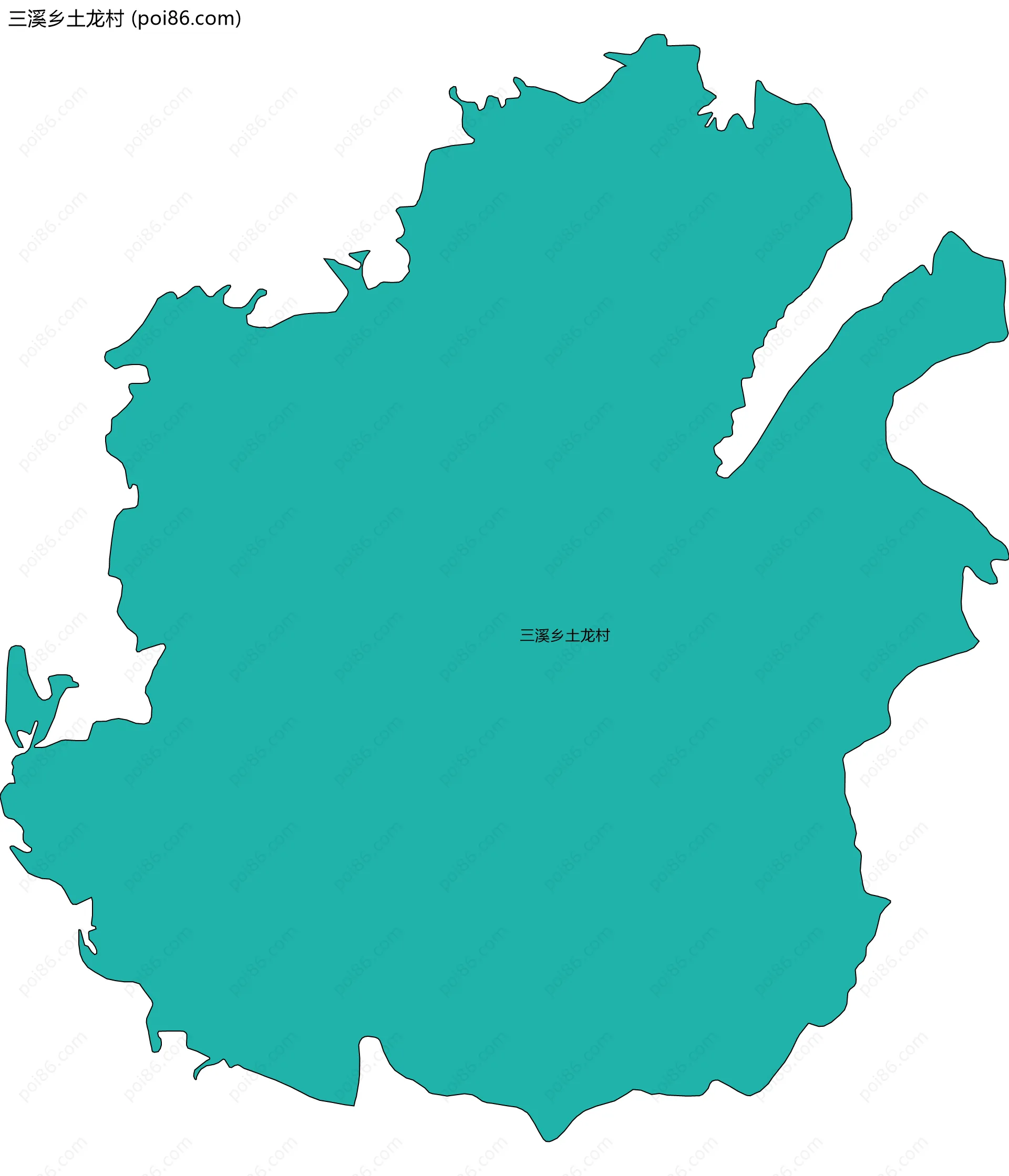 三溪乡土龙村边界地图