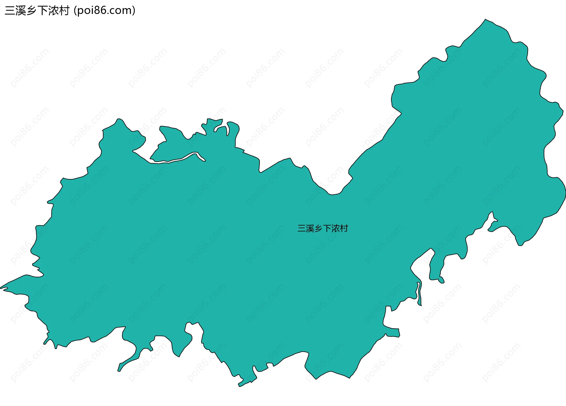 三溪乡下浓村边界地图