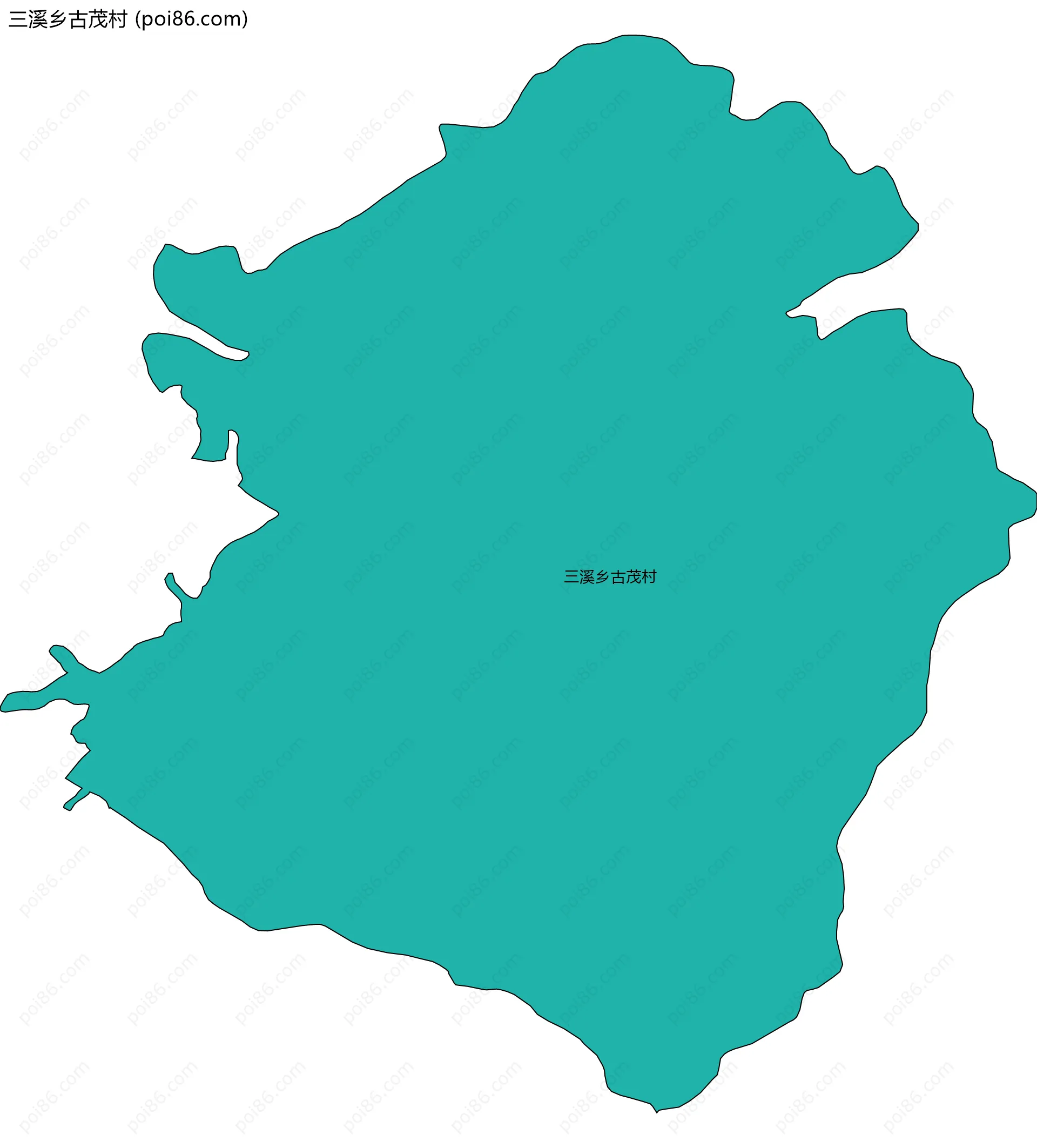 三溪乡古茂村边界地图