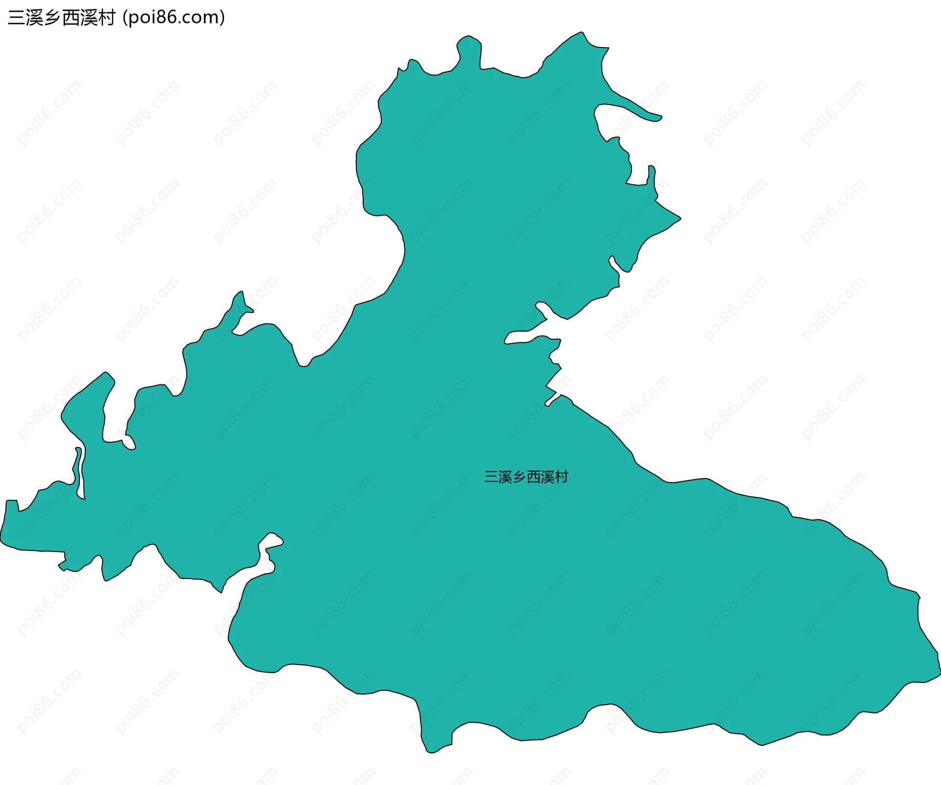 三溪乡西溪村边界地图