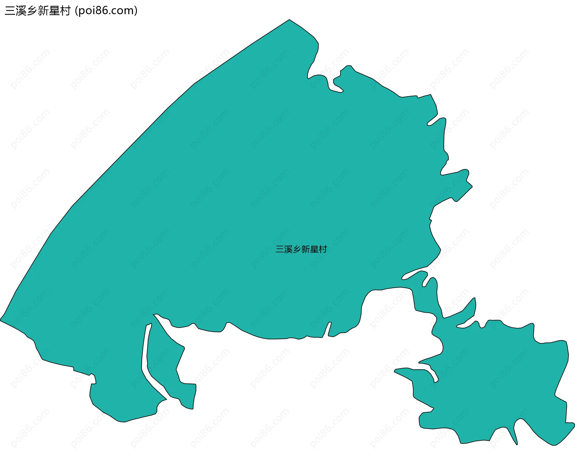 三溪乡新星村边界地图