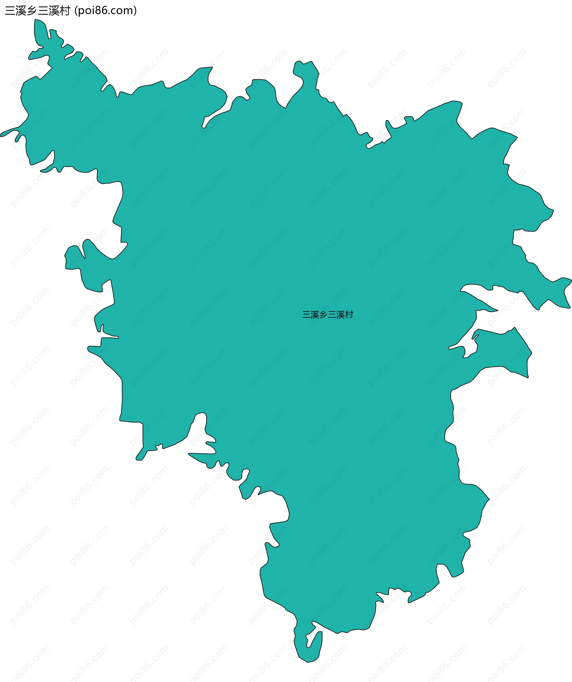 三溪乡三溪村边界地图