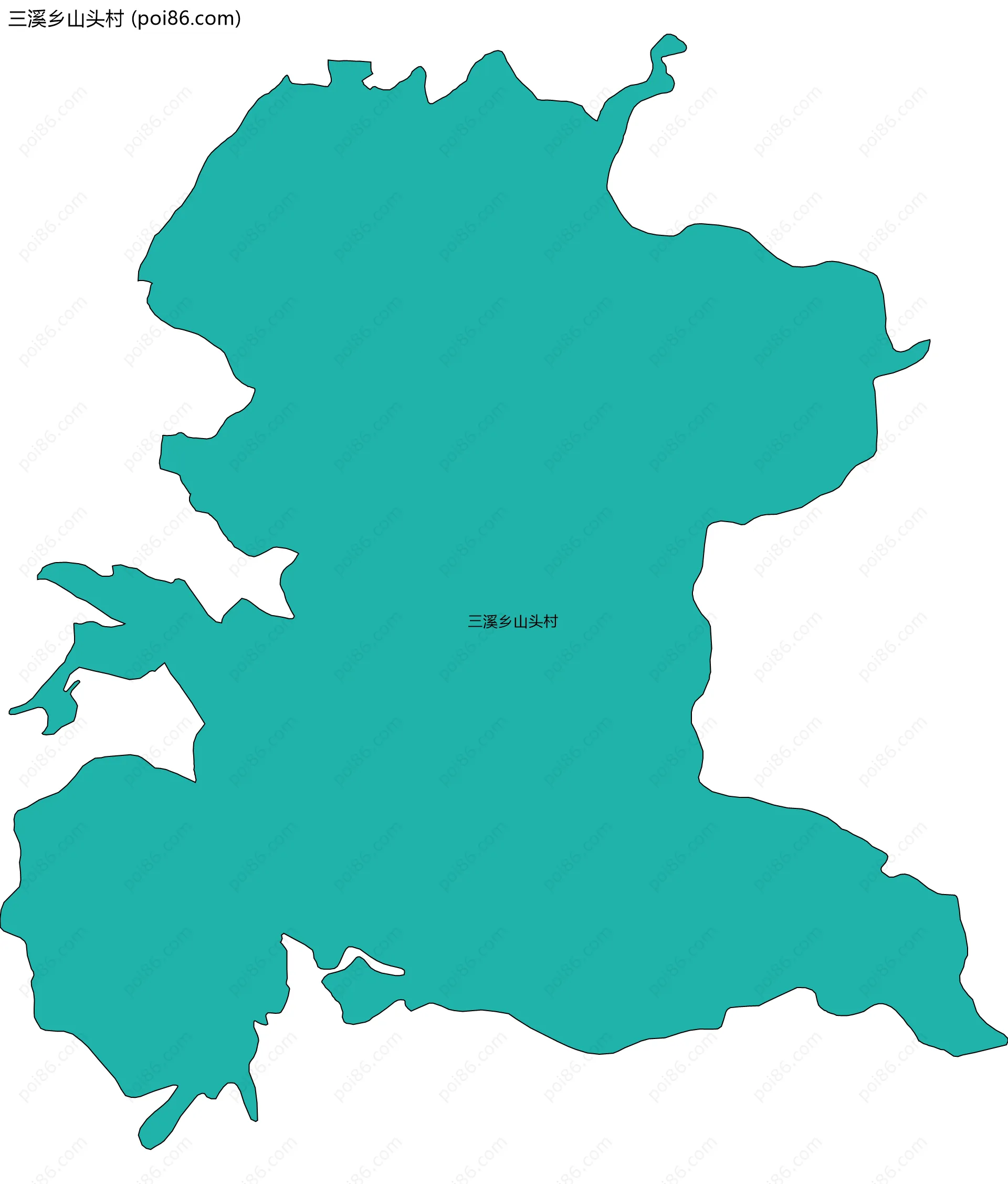 三溪乡山头村边界地图