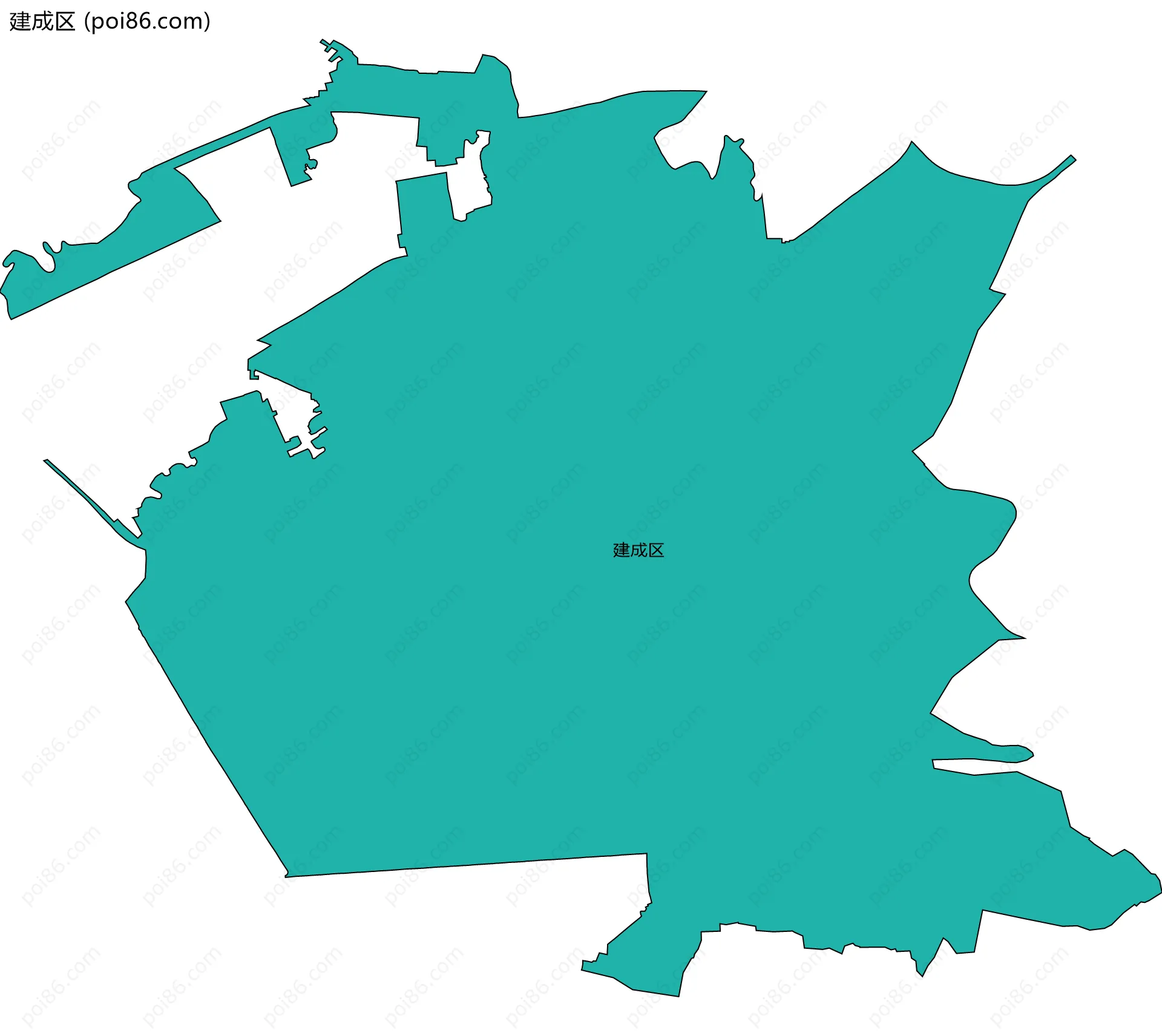 建成区边界地图