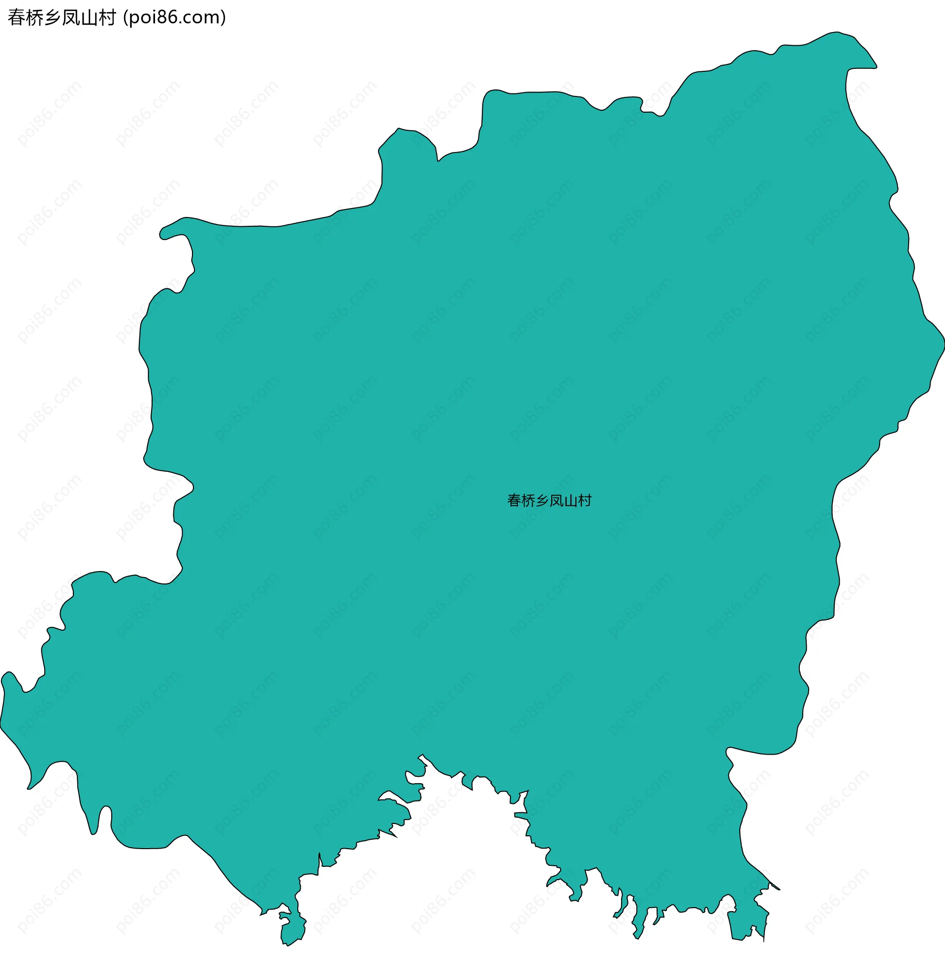 春桥乡凤山村边界地图