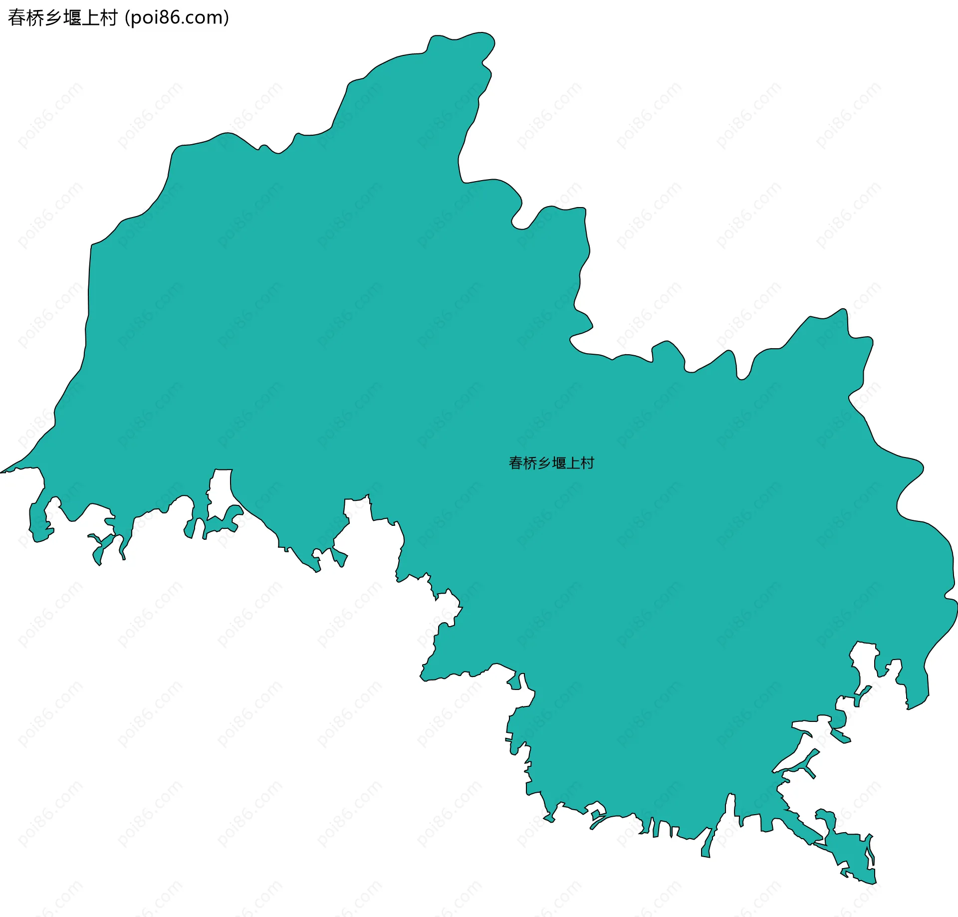 春桥乡堰上村边界地图