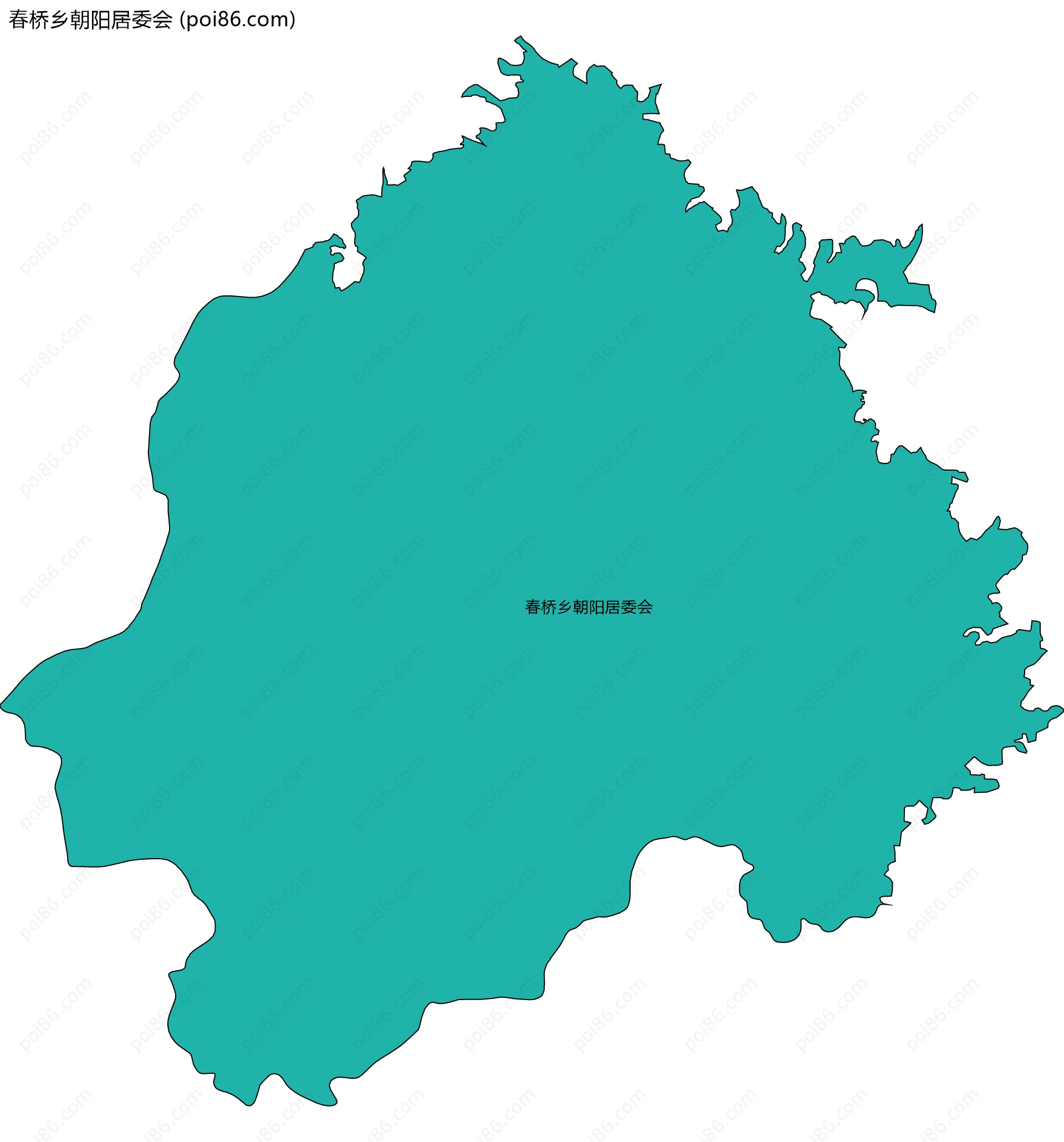 春桥乡朝阳居委会边界地图