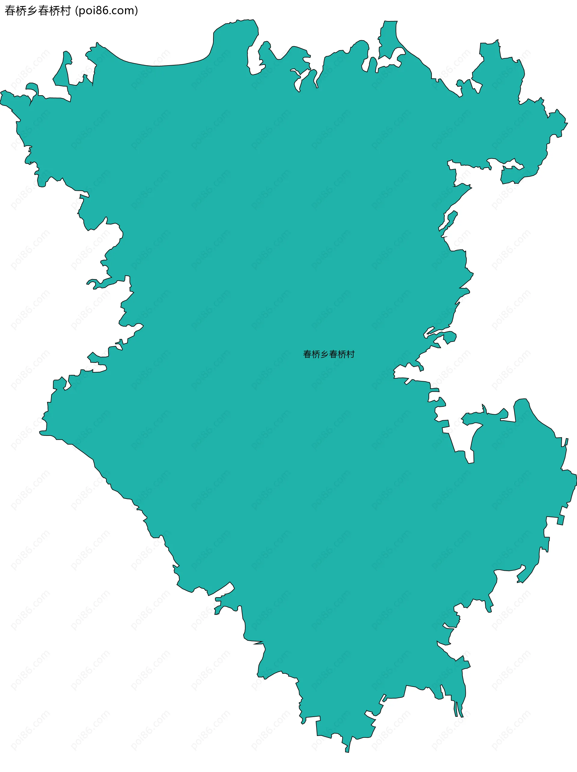 春桥乡春桥村边界地图