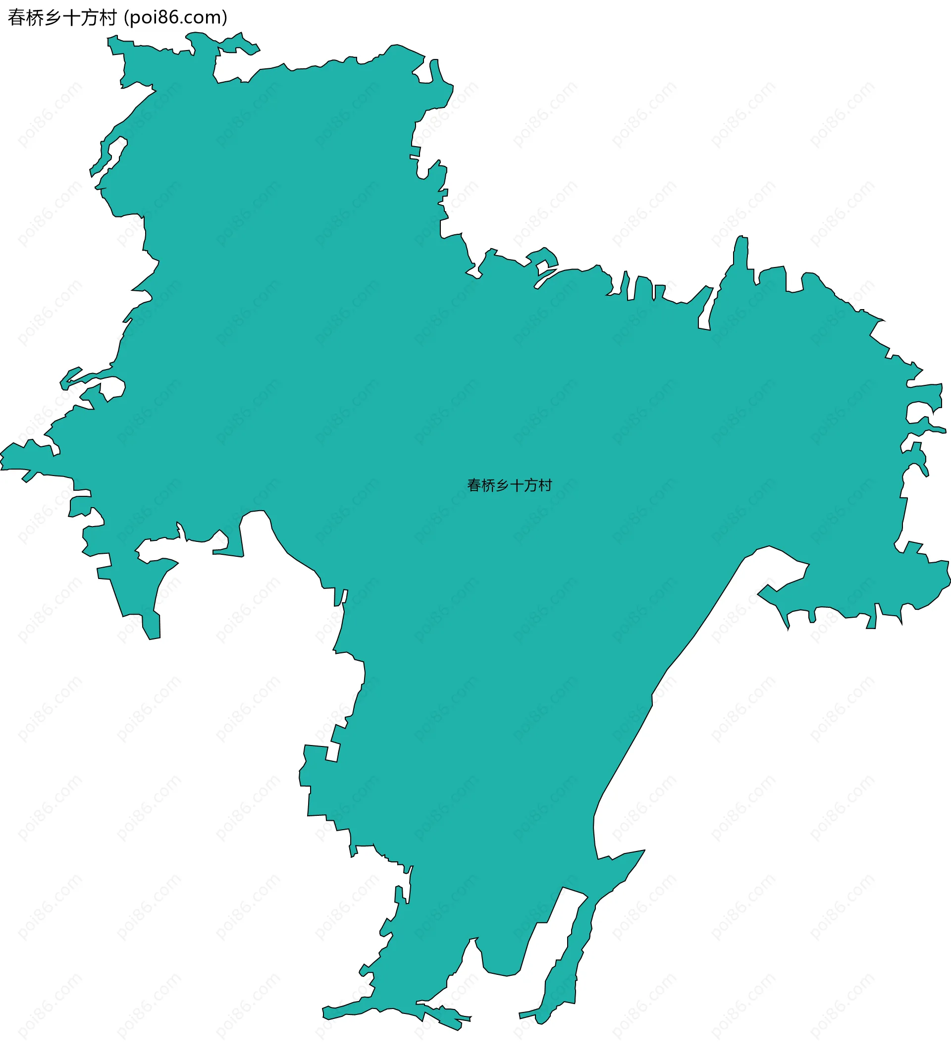 春桥乡十方村边界地图