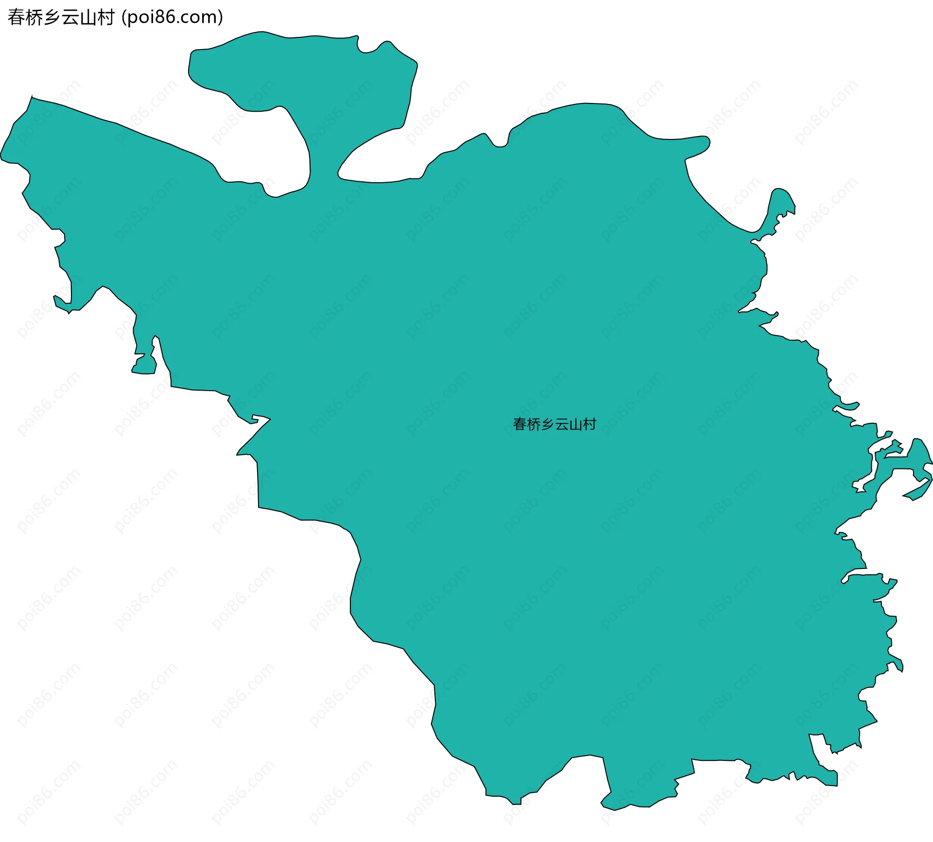春桥乡云山村边界地图