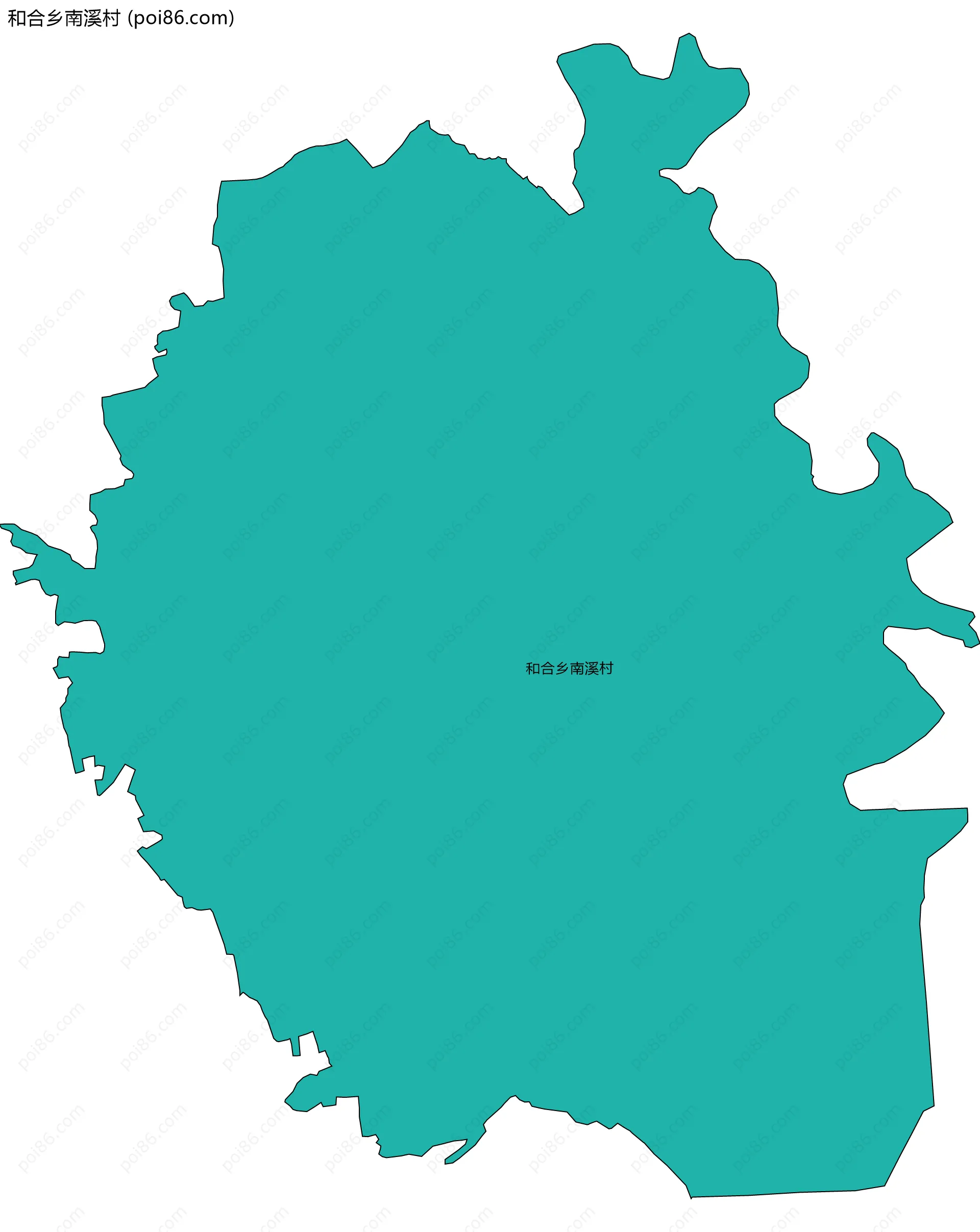 和合乡南溪村边界地图