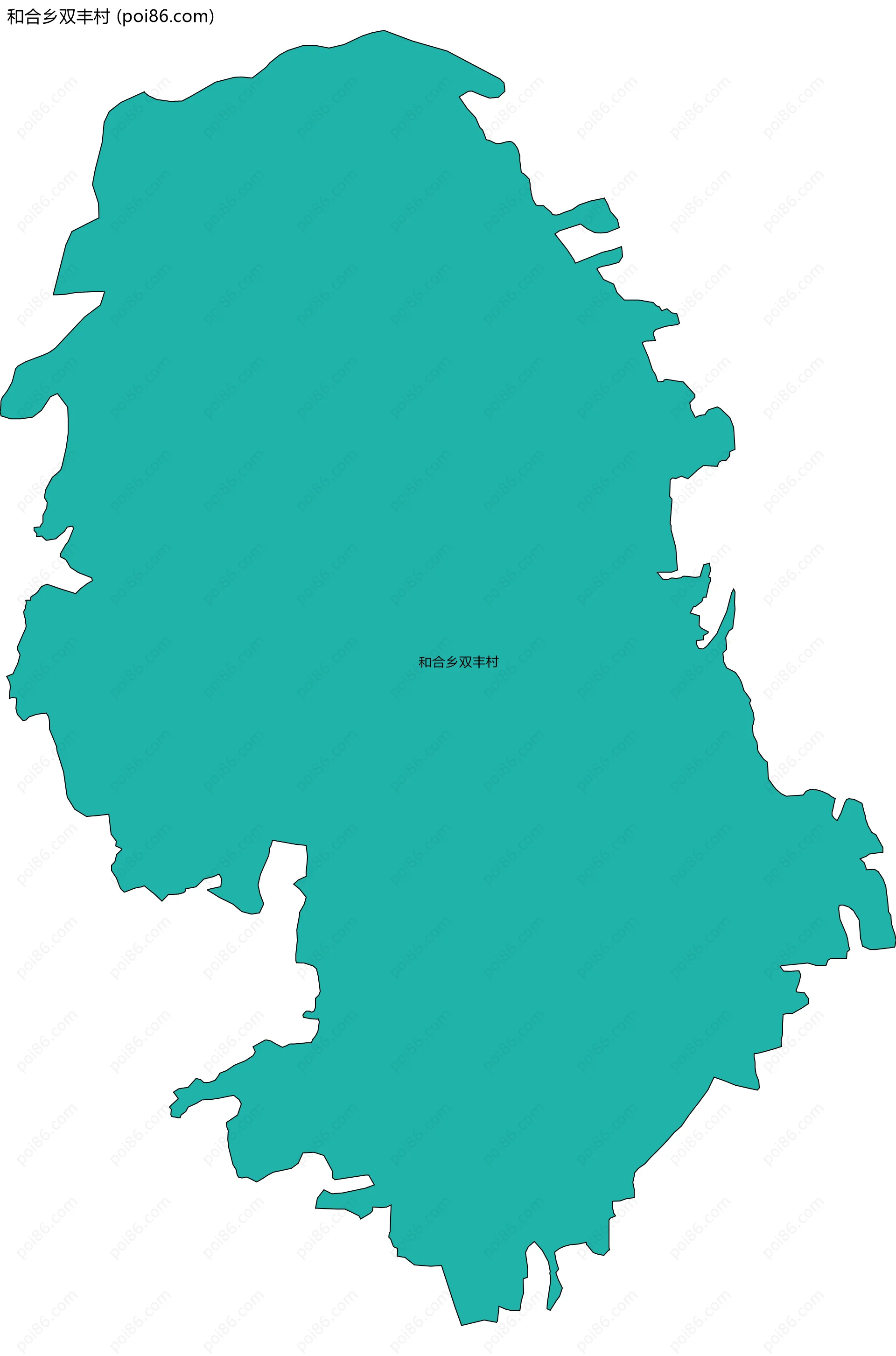 和合乡双丰村边界地图