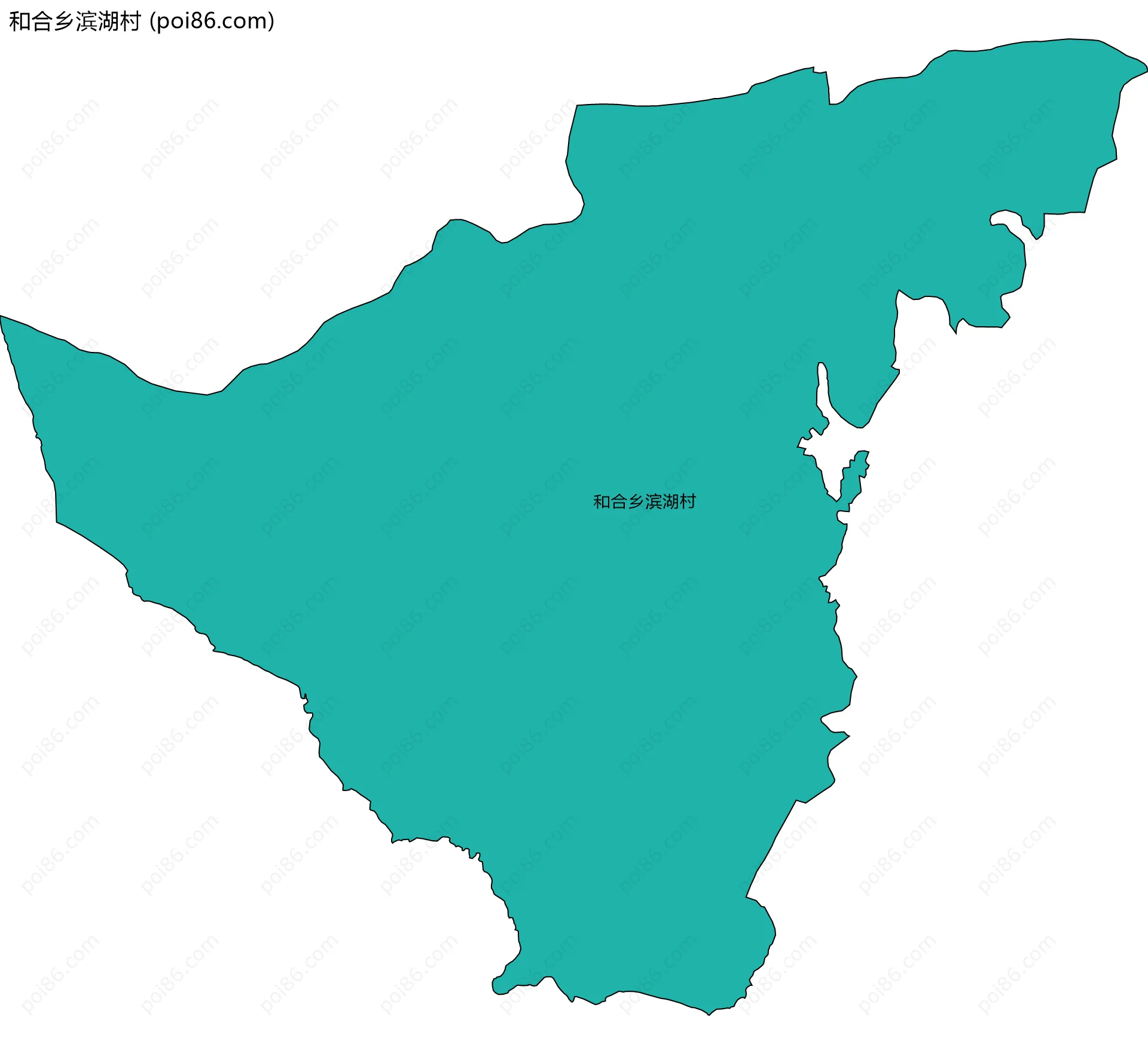 和合乡滨湖村边界地图