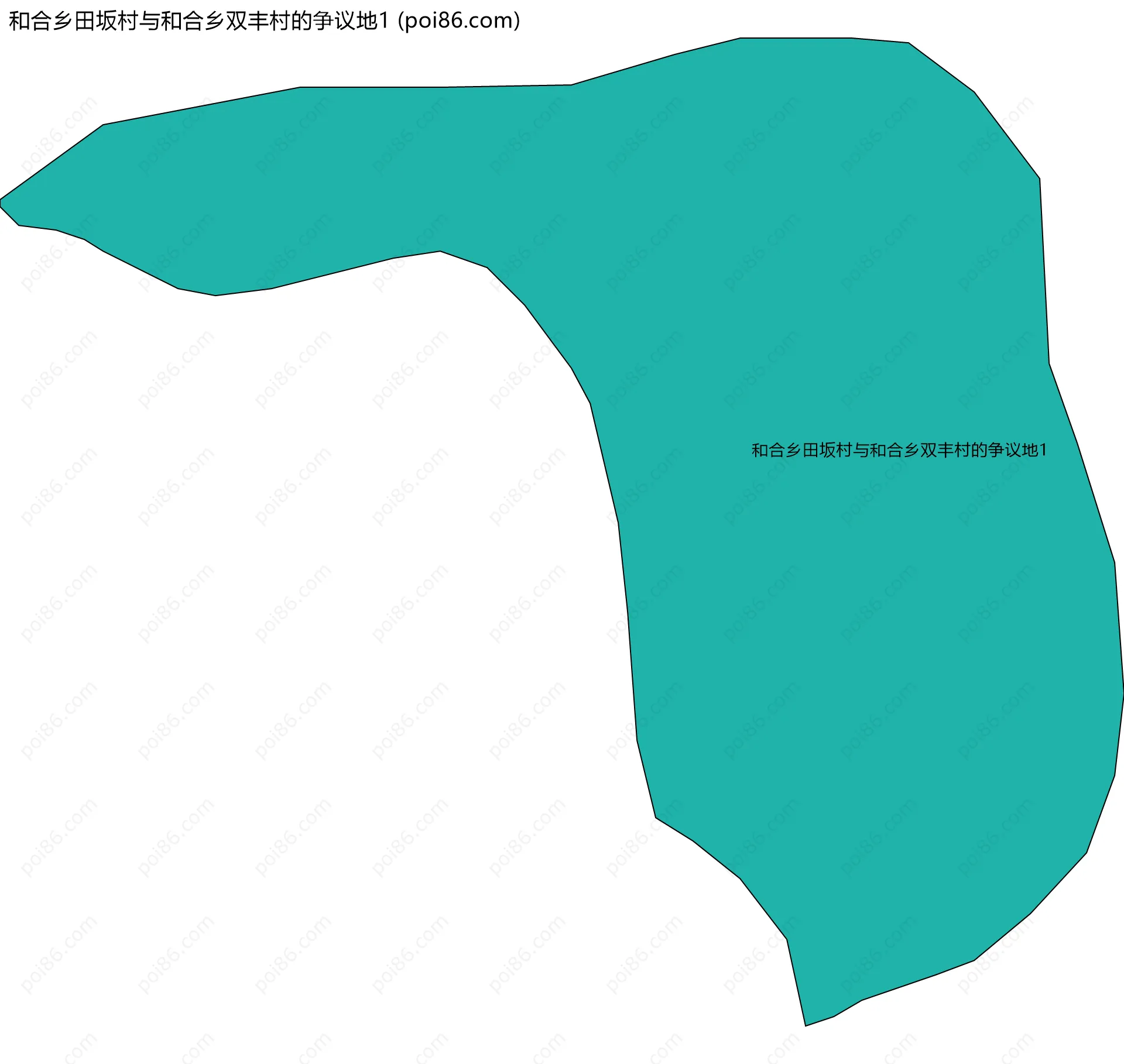 和合乡田坂村与和合乡双丰村的争议地1边界地图
