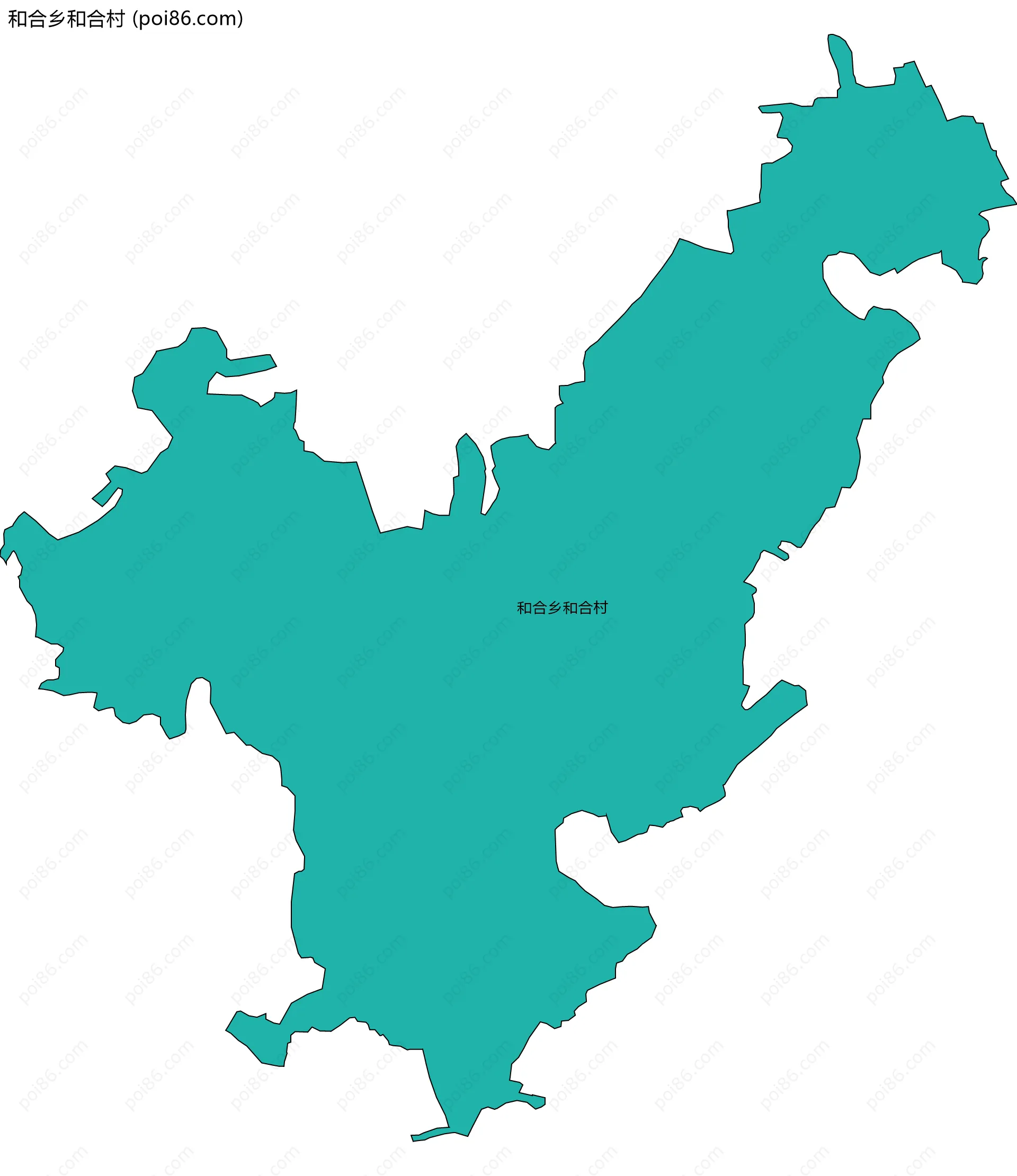 和合乡和合村边界地图