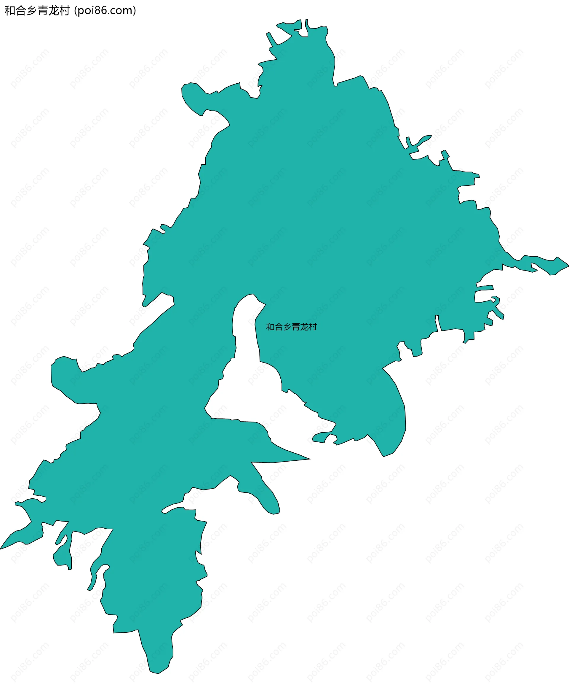 和合乡青龙村边界地图