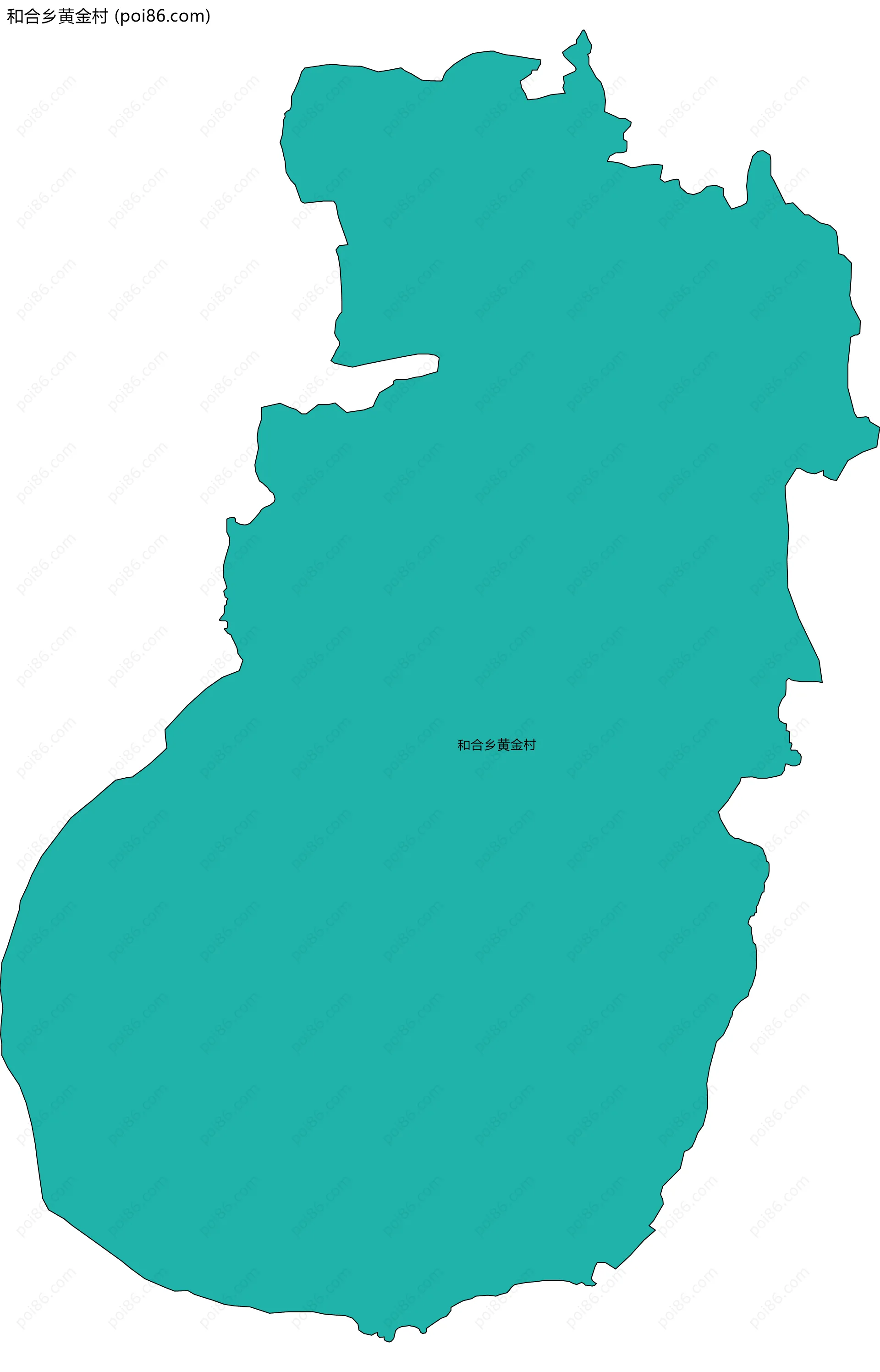 和合乡黄金村边界地图