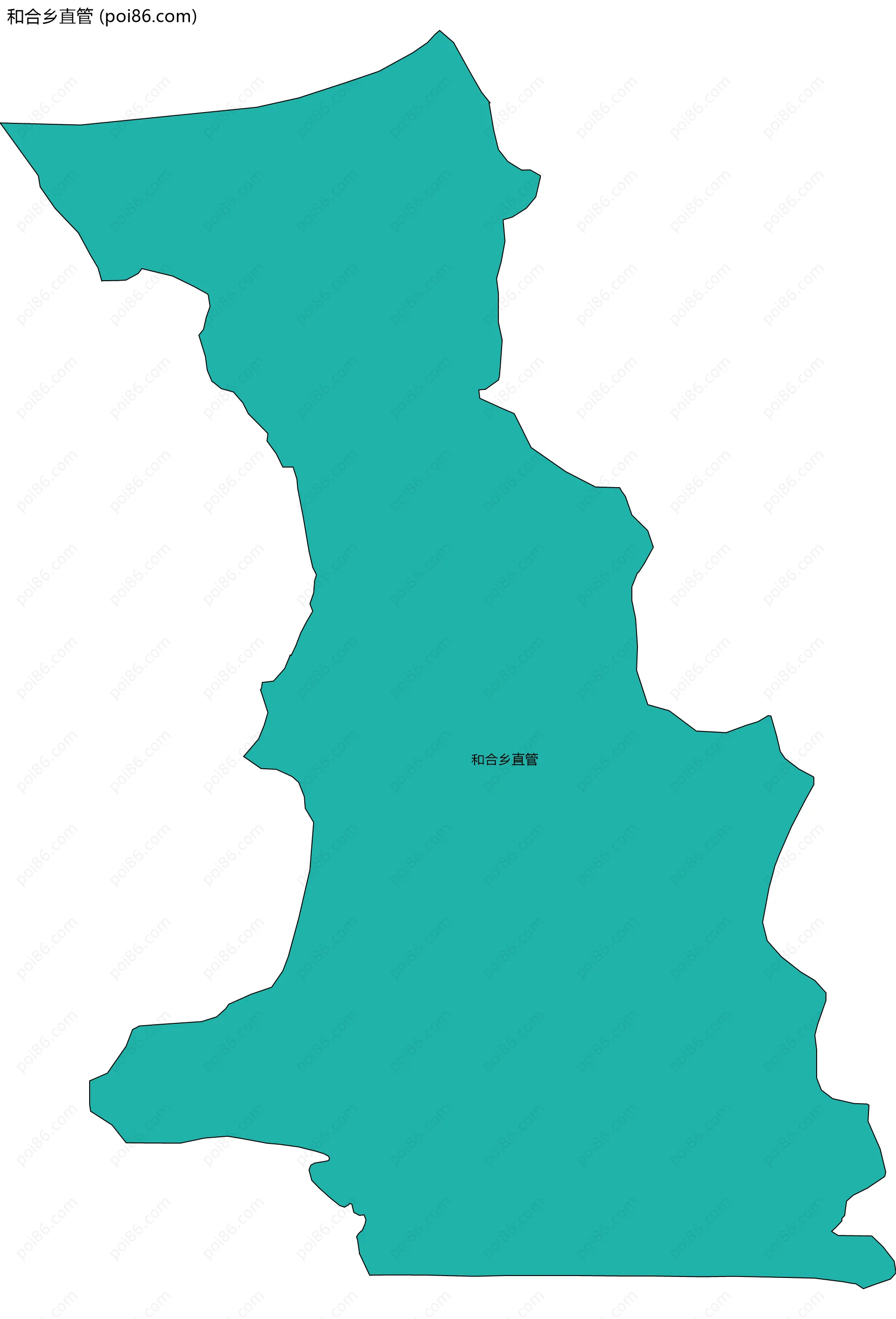 和合乡直管边界地图