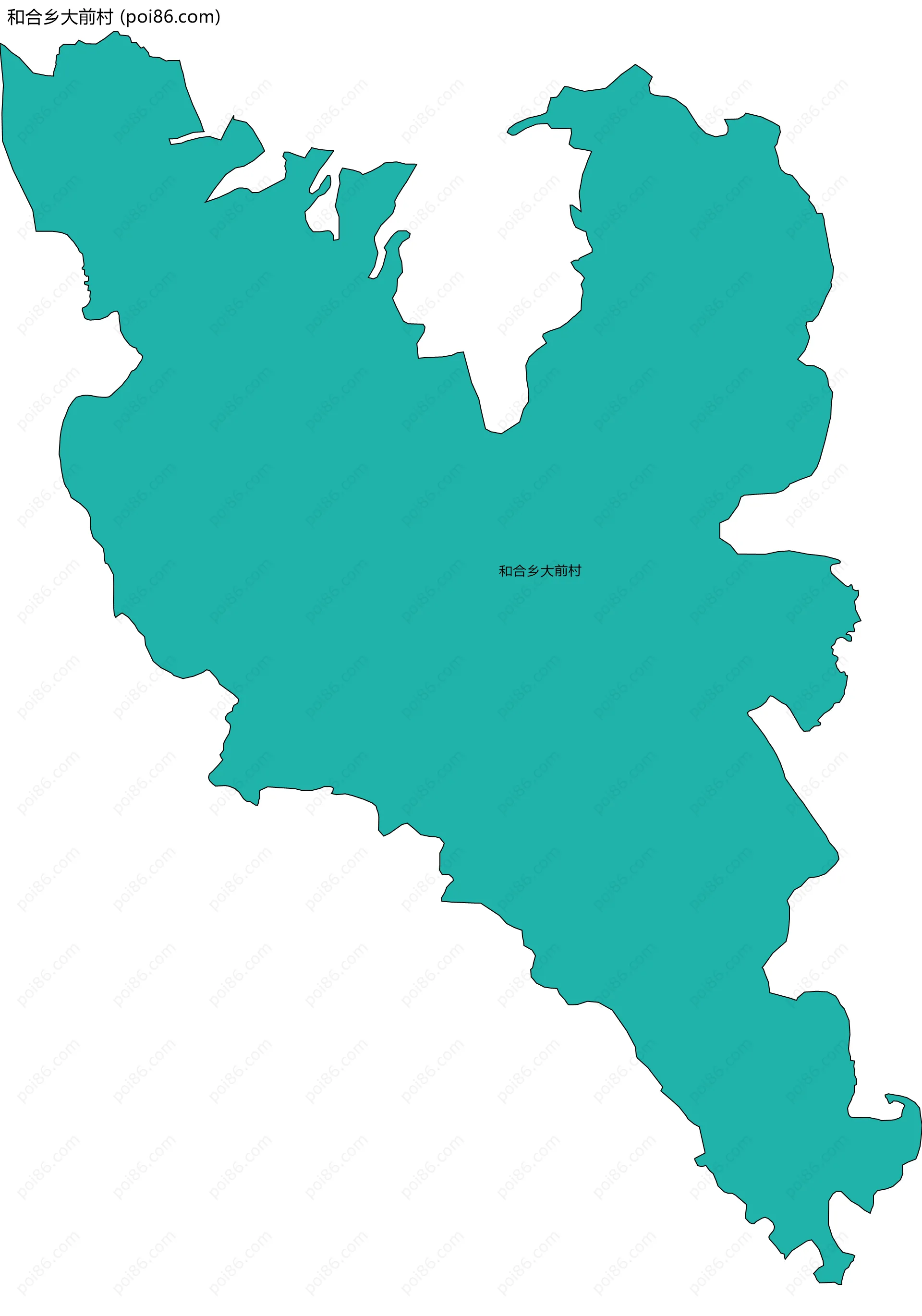 和合乡大前村边界地图