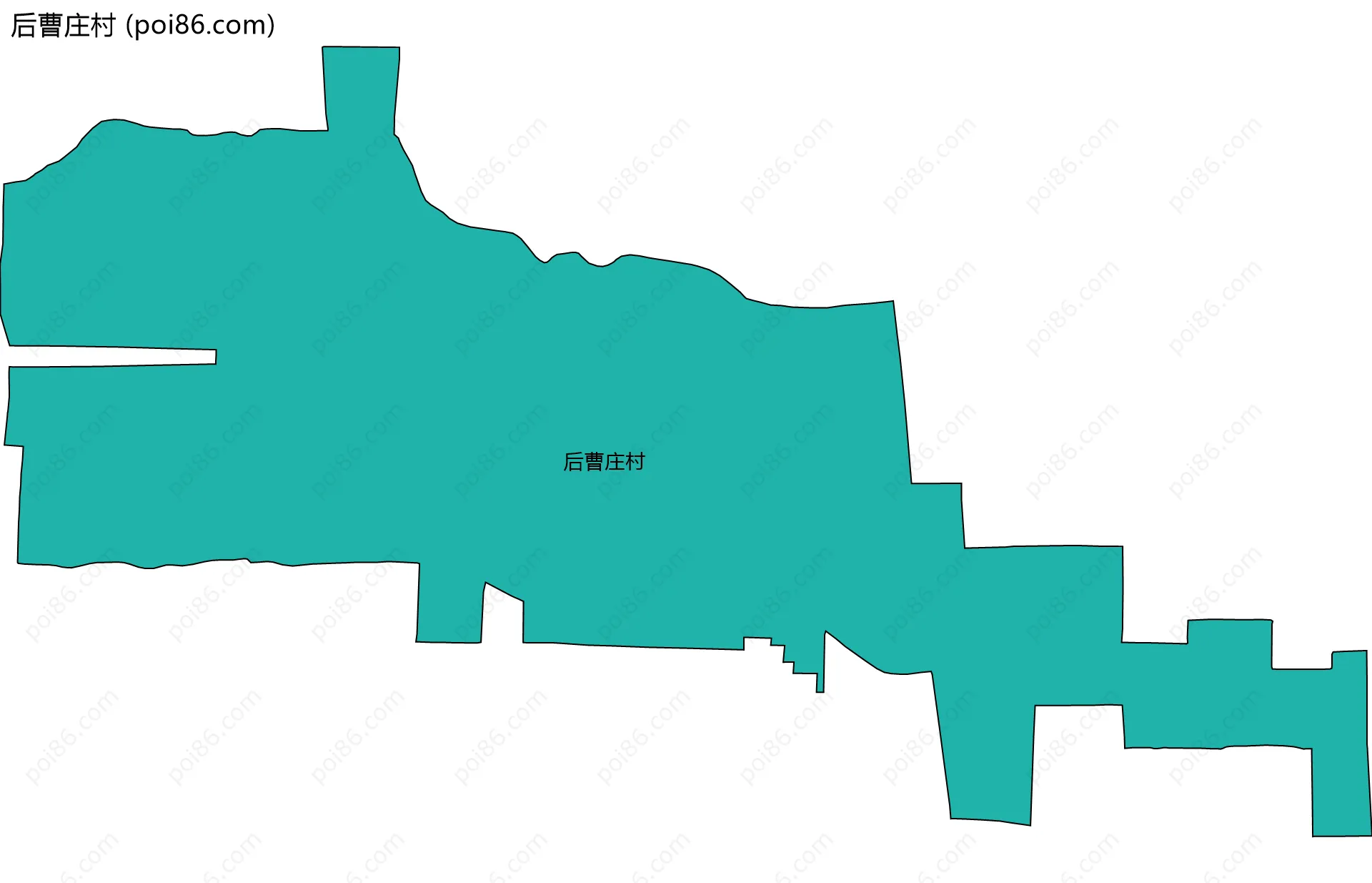 后曹庄村边界地图