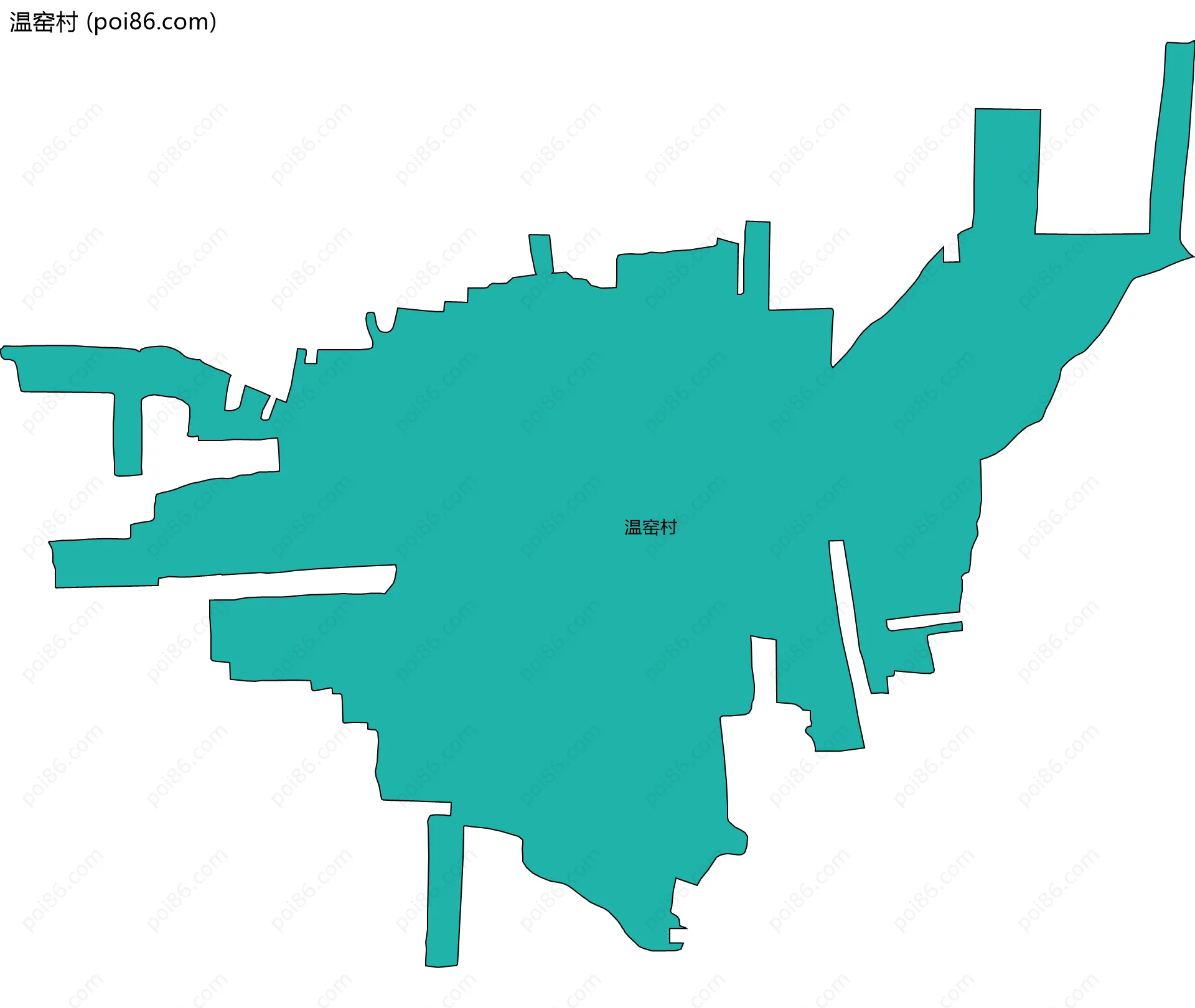 温窑村边界地图