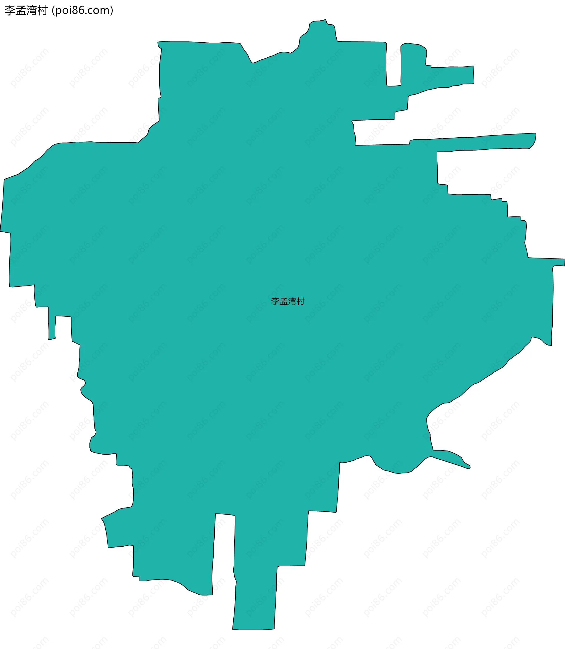 李孟湾村边界地图