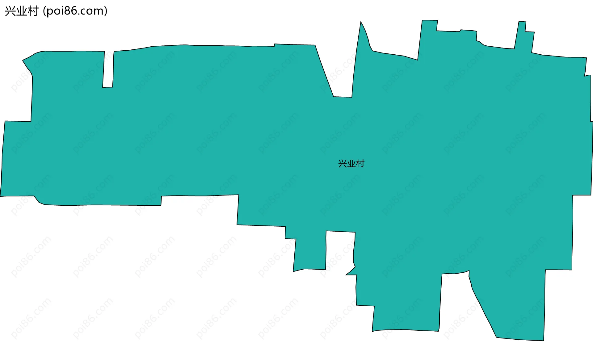 兴业村边界地图
