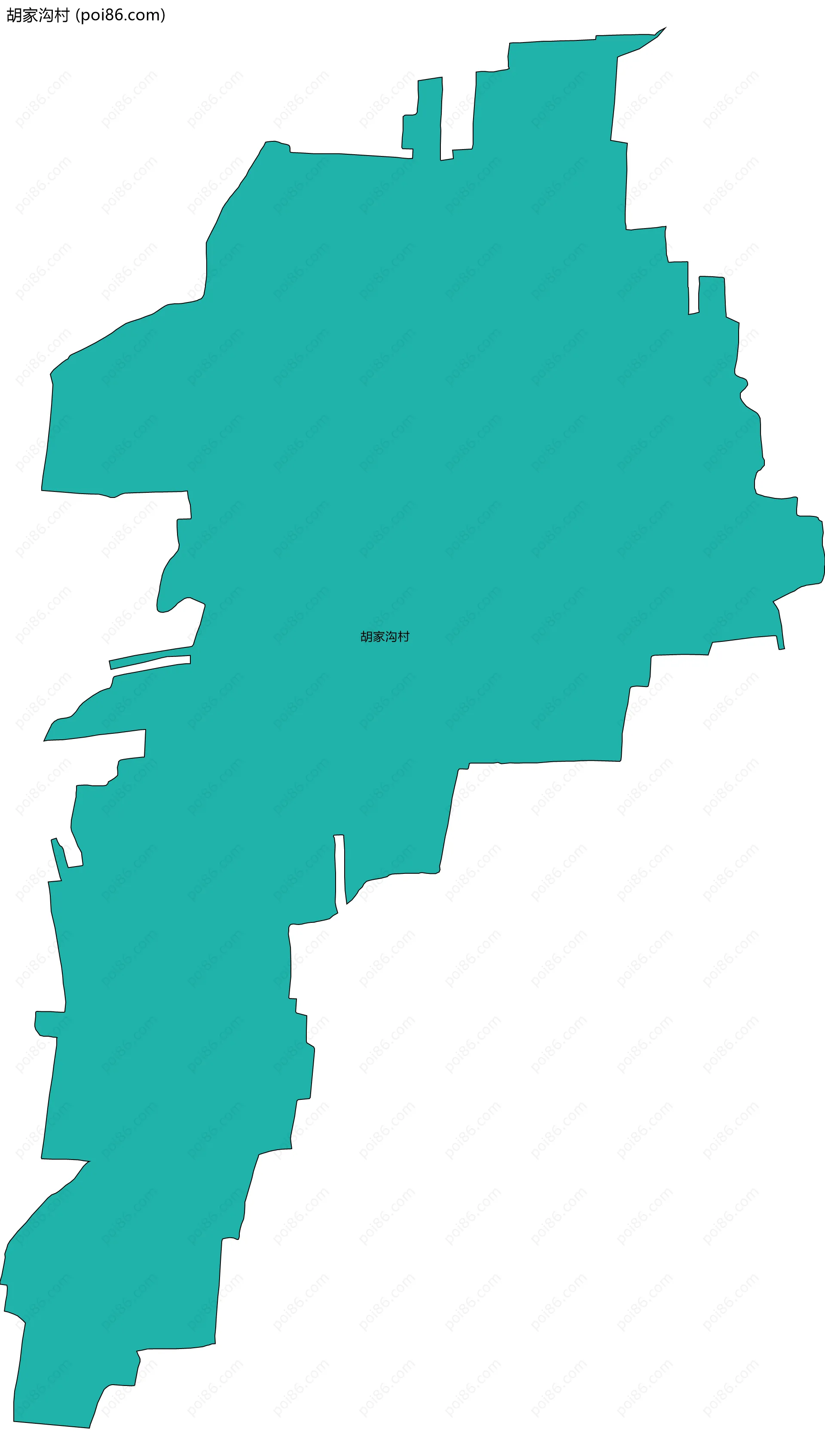 胡家沟村边界地图