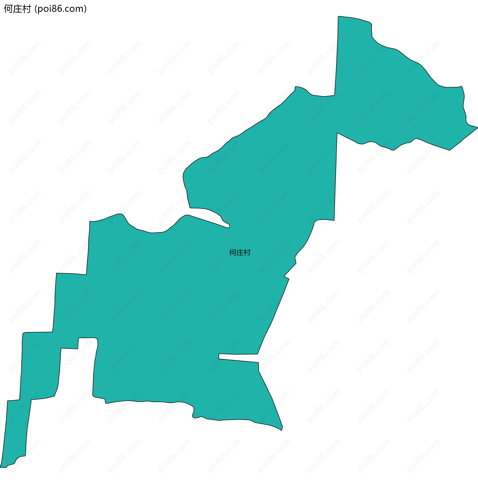 何庄村边界地图