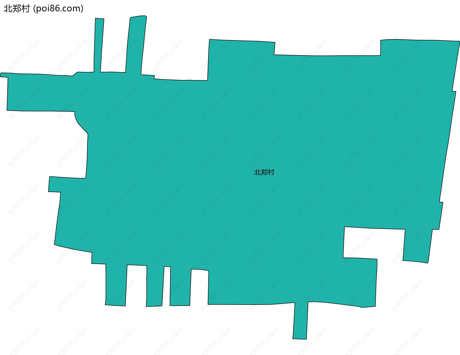 北郑村边界地图