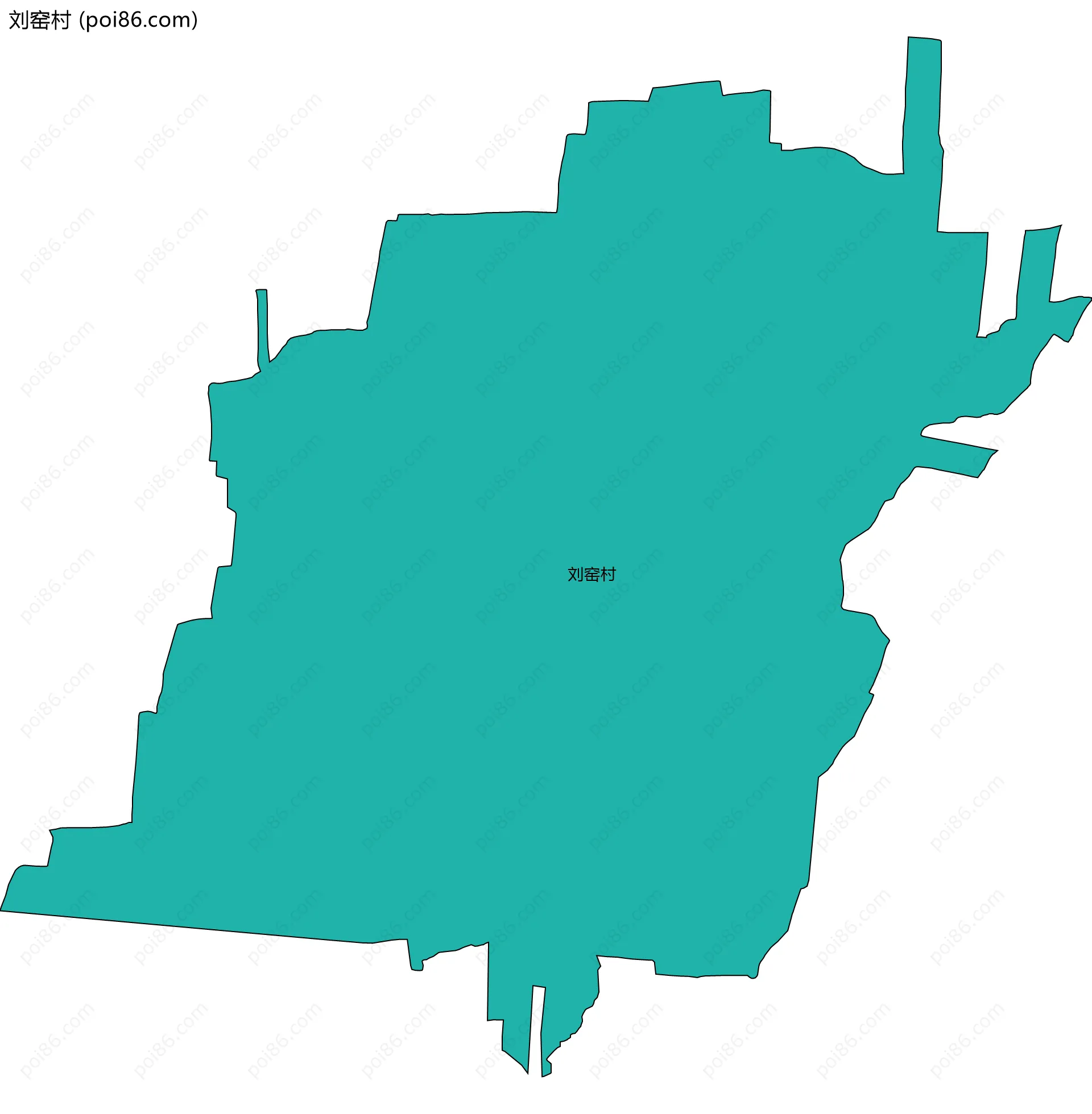 刘窑村边界地图