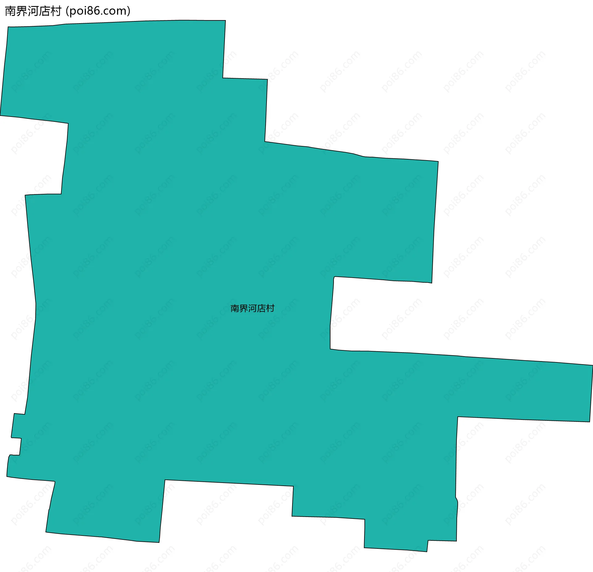 南界河店村边界地图