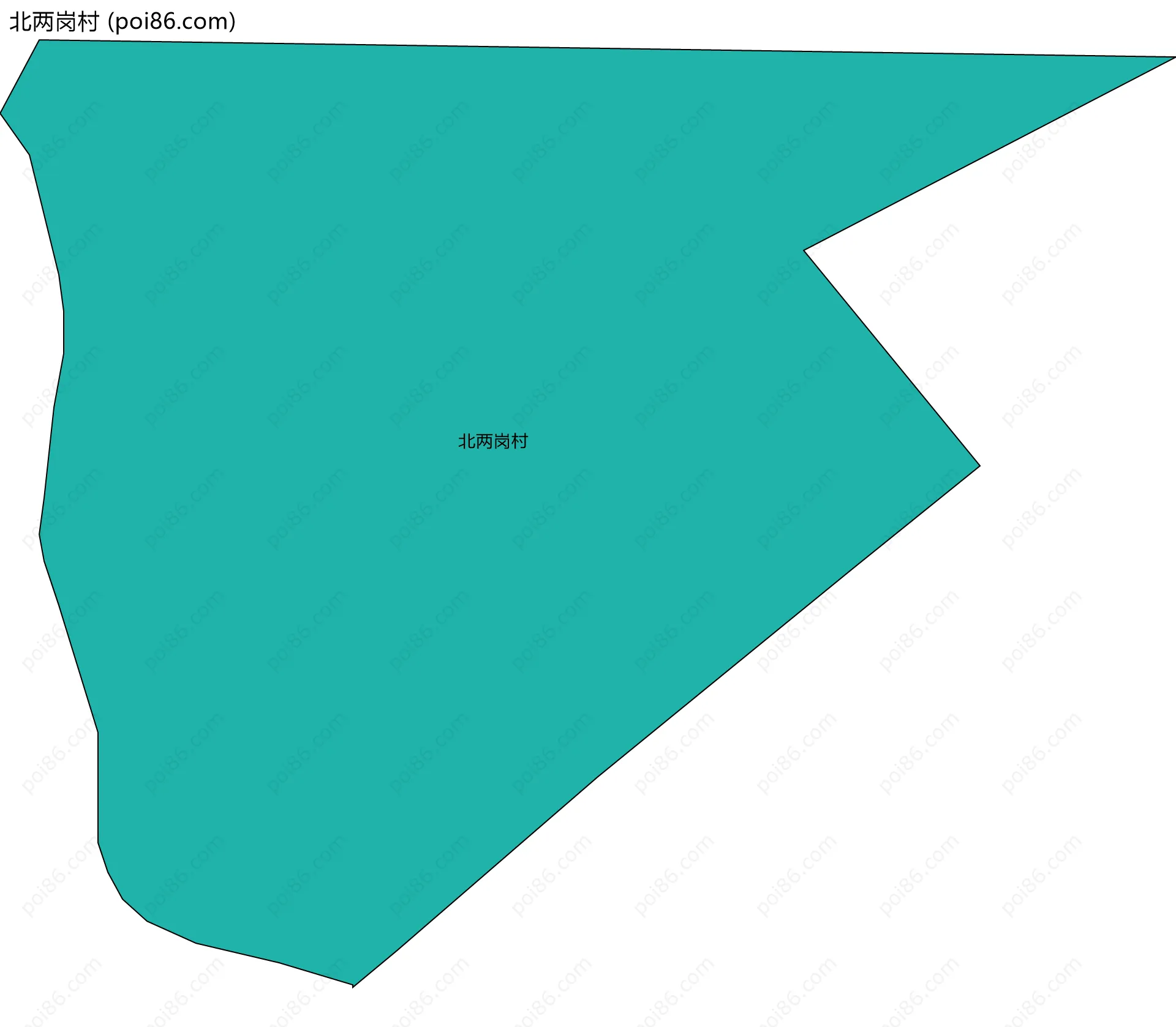 北两岗村边界地图