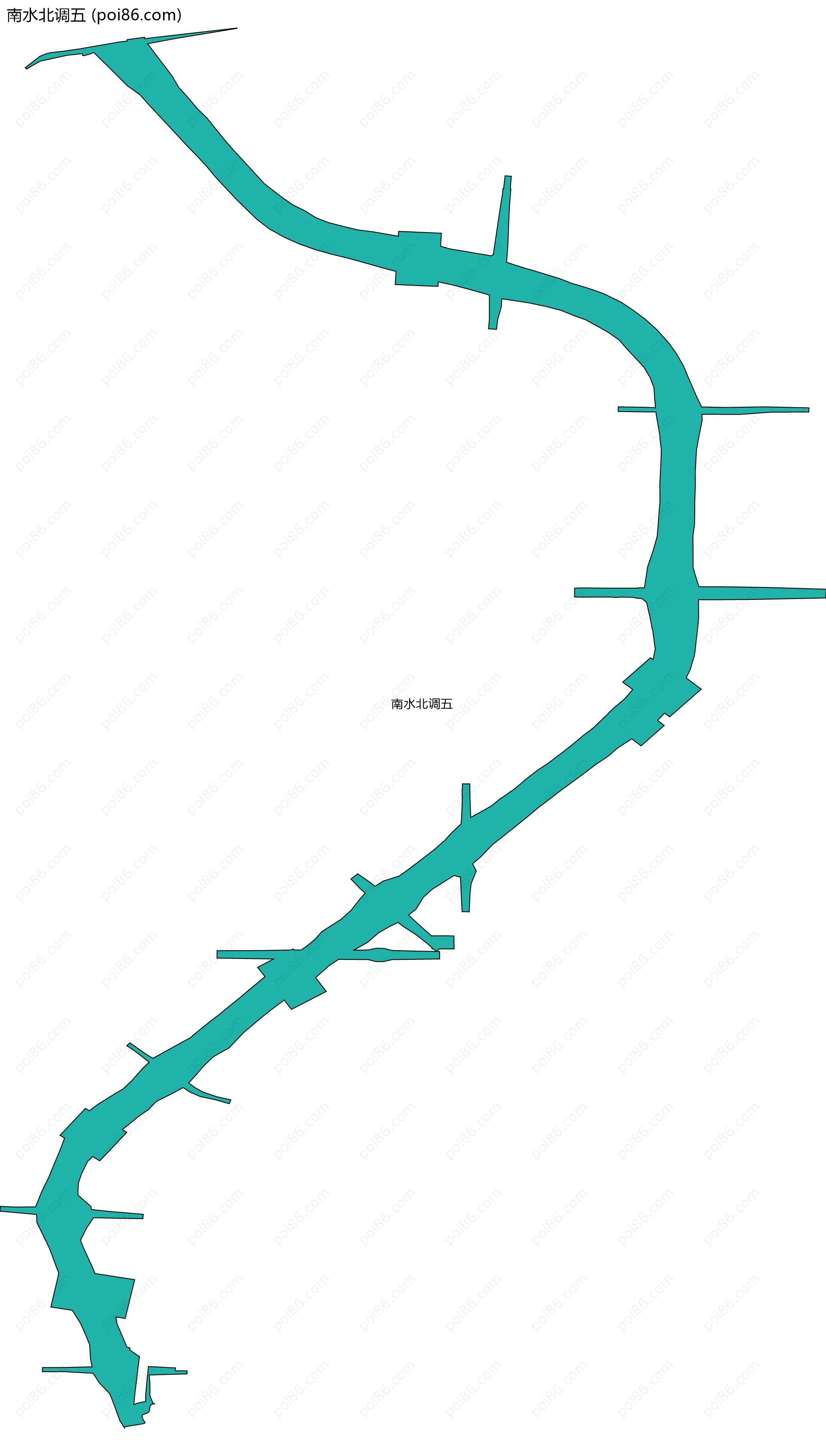 南水北调五边界地图