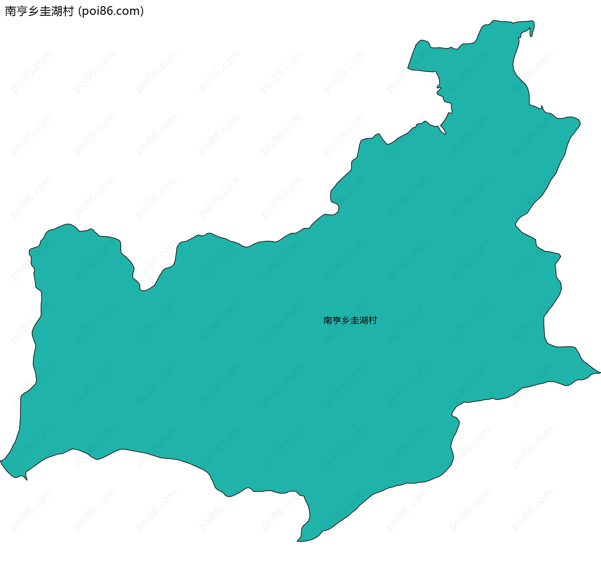 南亨乡圭湖村边界地图