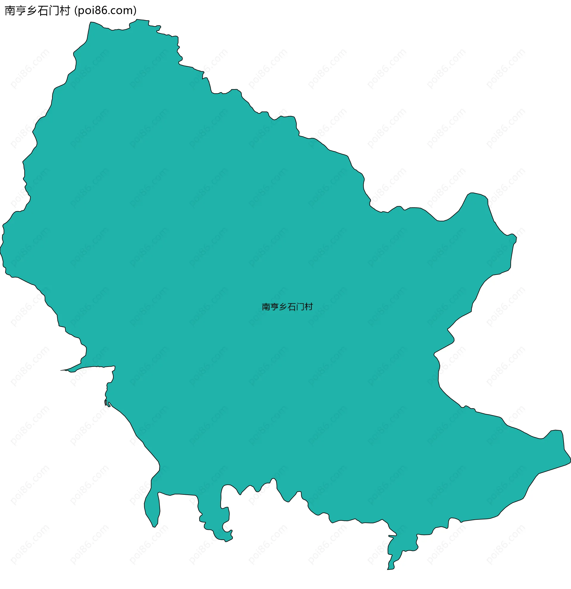 南亨乡石门村边界地图